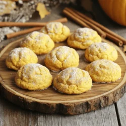 To make tasty pumpkin snickerdoodles, gather these key ingredients: - 1 cup unsalted butter, softened - 1 cup granulated sugar - 1/2 cup brown sugar, packed - 1 cup pumpkin puree - 2 teaspoons vanilla extract - 2 large eggs - 3 1/2 cups all-purpose flour - 1 teaspoon cream of tartar - 1 teaspoon baking soda - 1/2 teaspoon salt - 1 tablespoon ground cinnamon - 1 teaspoon ground nutmeg - 1/2 teaspoon ground ginger - 1/4 teaspoon ground cloves - 1/4 cup granulated sugar (for rolling) - 2 tablespoons ground cinnamon (for rolling) These ingredients create the soft and chewy texture that we love. You can add some optional ingredients to boost the taste: - 1/2 cup chopped nuts, like walnuts or pecans - 1/2 cup chocolate chips or white chocolate chips - 1/4 cup dried cranberries for a tart twist These add-ins can make your cookies even more special. Make sure you have these tools ready for baking: - Mixing bowls - Measuring cups and spoons - Electric mixer or whisk - Baking sheet - Parchment paper - Cookie scoop or tablespoon Having the right equipment helps the baking process go smoothly. For the full recipe, check out the provided steps to make your delicious pumpkin snickerdoodles! Start by preheating your oven to 350°F (175°C). Line a baking sheet with parchment paper to keep cookies from sticking. In a large bowl, mix 1 cup of softened butter, 1 cup of granulated sugar, and 1/2 cup of brown sugar. Beat these together until light and fluffy. Next, add 1 cup of pumpkin puree and mix well. This gives the cookies their wonderful flavor and moisture. Now, add 2 teaspoons of vanilla extract and 2 large eggs. Mix one egg at a time to ensure it blends well. In another bowl, whisk together the dry ingredients: 3 1/2 cups of all-purpose flour, 1 teaspoon of cream of tartar, 1 teaspoon of baking soda, and 1/2 teaspoon of salt. Add in 1 tablespoon of ground cinnamon, 1 teaspoon of ground nutmeg, 1/2 teaspoon of ground ginger, and 1/4 teaspoon of ground cloves. These spices add warmth and depth to your cookies. Gradually stir the dry mix into the wet mix. Mix until just combined; be careful not to overmix. This step is key to keeping your cookies soft. In a small bowl, combine 1/4 cup of granulated sugar with 2 tablespoons of ground cinnamon. This will coat the cookies and give them that classic snickerdoodle taste. Scoop about 1 tablespoon of dough and roll it into a ball. Roll the dough ball in the cinnamon-sugar mix before placing it on the baking sheet. Space them about 2 inches apart. Now, bake the cookies in your preheated oven for 10-12 minutes. You want the edges to be light golden. The centers will look soft, but they will firm up as they cool. Once baked, remove the cookies from the oven. Let them cool on the baking sheet for about 5 minutes. This helps them set. After that, transfer the cookies to a wire rack to cool completely. For a lovely presentation, arrange the cooled cookies on a festive platter. You can dust them with powdered sugar for a touch of elegance. Adding a few cinnamon sticks as a garnish gives it a cozy fall vibe. Enjoy your delicious pumpkin snickerdoodles! For the full recipe, check out the earlier section. To get soft and chewy Pumpkin Snickerdoodles, follow these tips: - Use room temperature butter: This helps mix air into the butter. It makes your cookies light. - Do not overmix the dough: Mixing too much can make cookies tough. Mix until just combined. - Chill the dough: If you want thicker cookies, chill the dough for 30 minutes. This helps them hold shape. Here are some common mistakes that can ruin your cookies: - Using too much flour: Always measure flour correctly. Use the spoon-and-level method for accuracy. - Not measuring baking soda: Too little or too much can change the texture. Always use the right amount. - Skipping the rolling step: Rolling in cinnamon-sugar adds flavor. Don’t skip this for tasty cookies. Correct measuring is key to great cookies. Here are my best practices: - Use dry measuring cups for solids: Fill the cup and level it off with a knife. Don’t pack it down. - Use liquid measuring cups for liquids: This keeps the measurements accurate. Look at eye level for the right amount. - Weigh your ingredients: If you have a kitchen scale, use it. This gives the most precise measurements. For the full recipe, check the section above! {{image_2}} You can make pumpkin snickerdoodles gluten-free! Use a gluten-free flour blend instead of all-purpose flour. Look for a blend that includes xanthan gum. This helps the cookies hold together. The taste will still be great. You will not miss the gluten at all! Want to try a vegan version? Replace the butter with coconut oil or vegan butter. For the eggs, use flaxseed or applesauce. To make a flax egg, mix one tablespoon of ground flaxseed with three tablespoons of water. Let it sit for a few minutes to thicken. This makes a great egg substitute. Your vegan cookies will still be soft and tasty. Add-ins can make your cookies even better! Try mixing in chocolate chips or nuts. Chopped walnuts or pecans give a nice crunch. Dried cranberries add a sweet and tart flavor. You can also sprinkle some toffee bits for a fun twist. Explore different combinations to find your favorite! For the full recipe, check out the [Full Recipe]. To keep your Pumpkin Snickerdoodles fresh, store them in an airtight container. This will help keep them soft and tasty. You can layer the cookies with parchment paper to avoid sticking. If you store them at room temperature, they will stay good for about a week. For longer storage, consider refrigerating them. This can keep them fresh for up to two weeks. Freezing Pumpkin Snickerdoodles is a great way to save them. First, let the cookies cool completely. Then, place them in a single layer on a baking sheet. Freeze them for about one hour. This helps them keep their shape. After that, transfer the cookies to a freezer-safe bag or container. Make sure to remove as much air as possible. You can freeze them for up to three months. When you are ready to enjoy your frozen cookies, take them out of the freezer. Let them thaw at room temperature for about 30 minutes. If you want them warm, you can reheat them in the oven. Preheat your oven to 350°F (175°C). Place the cookies on a baking sheet and heat for about 5 minutes. This will bring back their soft texture. Enjoy your Pumpkin Snickerdoodles like they are fresh from the oven! Pumpkin Snickerdoodles stand out due to their rich pumpkin flavor. The addition of pumpkin puree gives these cookies a soft, moist texture. It also adds warmth from spices like cinnamon, nutmeg, and ginger. These spices enhance the fall vibe. Regular snickerdoodles use just butter and sugar, making them less rich. The pumpkin makes each bite taste like autumn. Yes, you can use canned pumpkin. It saves time and still gives great flavor. Just make sure to choose pure pumpkin puree, not pumpkin pie filling. The filling contains extra sugar and spices that can change the taste. When you use canned pumpkin, your cookies will still turn out soft and delicious. Pumpkin Snickerdoodles stay fresh for about one week at room temperature. Store them in an airtight container to keep them soft. If you want to keep them longer, you can freeze them. They can last up to three months in the freezer. Just thaw them at room temperature before enjoying. For the full recipe, check out the detailed steps above. You now know the key ingredients and steps to make Pumpkin Snickerdoodles. We discussed how to add flavors, avoid mistakes, and store your treats. Remember, the perfect cookie texture comes from careful measuring and technique. You can even try gluten-free or vegan versions for fun twists. These cookies are not just tasty; they can stay fresh if stored right. Enjoy baking and sharing these delicious treats with loved ones!
