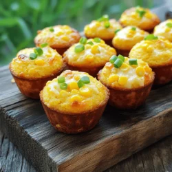 To make Southern Cornbread Poppers, you need a simple list of ingredients. Each one adds flavor and texture. Here’s what you will need: - 1 cup cornmeal - 1 cup all-purpose flour - 1 tablespoon baking powder - 1 teaspoon salt - ¼ cup granulated sugar - 1 cup buttermilk - 2 large eggs - ½ cup unsalted butter, melted - 1 cup corn kernels (fresh or frozen) - ½ cup shredded cheddar cheese - ¼ cup chopped green onions - 1 teaspoon smoked paprika - ½ teaspoon cayenne pepper (optional for heat) These ingredients work together to create a tasty snack that is both crunchy and soft. The cornmeal gives a great texture. The buttermilk adds a nice tang, while the cheese and corn make it rich and hearty. Green onions add freshness, and the spices give a warm kick. You can swap out some ingredients if you want. For example, you can use different cheese or skip the cayenne if you prefer it mild. Each change can give the poppers a new twist. This recipe is flexible, so feel free to get creative! 1. Preheat the oven and prepare the muffin tin. Set your oven to 400°F (200°C) and grease a mini muffin tin. This step is key to prevent sticking. 2. Combine dry ingredients in a mixing bowl. In a large bowl, mix 1 cup of cornmeal, 1 cup of all-purpose flour, 1 tablespoon of baking powder, 1 teaspoon of salt, and ¼ cup of granulated sugar. Add 1 teaspoon of smoked paprika and cayenne pepper if you like heat. 3. Whisk wet ingredients in a separate bowl. In another bowl, whisk together 1 cup of buttermilk, 2 large eggs, and ½ cup of melted unsalted butter until well mixed. 4. Mix wet and dry ingredients together carefully. Slowly pour the wet mixture into the dry ingredients. Stir gently until just combined. Avoid overmixing; it helps keep the poppers fluffy. 5. Fold in additional ingredients like corn and cheese. Add 1 cup of corn kernels, ½ cup of shredded cheddar cheese, and ¼ cup of chopped green onions. Gently fold these into the batter for even flavor. 1. Fill the muffin tin. Use a small scoop or spoon to fill each muffin cup about ¾ full with the batter. 2. Bake for 12-15 minutes. Place the muffin tin in the oven. Bake until the poppers are golden brown. A toothpick should come out clean when inserted in the center. 3. Cooling and serving tips. After baking, let the poppers cool in the tin for about 5 minutes. Then, transfer them to a wire rack. Serve warm for the best taste. To make your Southern Cornbread Poppers light and fluffy, be cautious not to overmix the batter. When you combine wet and dry ingredients, mix just until you see no dry flour. This helps keep air in the batter. The right bake time is key, too. Bake them for 12 to 15 minutes, until they turn golden brown. When a toothpick comes out clean, they are ready! If you don’t have buttermilk, you can use regular milk or milk with a splash of vinegar. This trick gives a similar tang. You can also switch up the cheese. Try pepper jack for a spicy twist or feta for a briny flavor. Experiment with spices too! Add garlic powder or onion powder for extra taste. These poppers taste great with dips. Serve them with honey butter or spicy ranch for a fun flavor. For gatherings, arrange them on a platter with colorful veggies and sauces. This adds a nice touch and makes it more inviting. You can use toothpicks for easy eating, too! {{image_2}} You can make your Southern Cornbread Poppers even more exciting. Adding jalapeños gives them a spicy kick. Just chop them finely and mix them in before baking. If you love fresh herbs, try adding cilantro or parsley. These herbs add a bright flavor that pairs well with the corn and cheese. Want a gluten-free version? Use corn flour instead of all-purpose flour. This change keeps the texture light and fluffy. For those who follow a vegan diet, swap eggs for flaxseed meal. Mix 1 tablespoon of flaxseed with 3 tablespoons of water and let it sit for a few minutes. Also, replace butter with coconut oil or a vegan butter substitute. These swaps make the poppers still taste great while meeting different dietary needs. To keep your Southern Cornbread Poppers fresh, store them in an airtight container. Place them in the fridge. They will last up to three days. If you want to keep them longer, freezing is a great option. To reheat your poppers, use the oven for the best texture. Preheat the oven to 350°F (175°C). Place the poppers on a baking sheet. Heat them for about 10 minutes. This keeps them crispy on the outside and soft on the inside. You can also use the microwave, but the texture might change. Heat in short bursts, checking often. To freeze your Southern Cornbread Poppers, let them cool completely first. Then, place them in a single layer on a baking sheet. Freeze them for a few hours until solid, then transfer them to a freezer bag. They can last for up to three months. To thaw, simply leave them in the fridge overnight before reheating. Enjoy them any time! How to make Southern Cornbread Poppers gluten-free? To make these poppers gluten-free, swap all-purpose flour with a gluten-free blend. Use a 1:1 ratio for the best results. This change keeps the taste and texture delicious. Can I make these poppers ahead of time? Yes, you can prepare the batter ahead of time. Just store it in the fridge for up to 24 hours. This makes it easy to bake fresh poppers when you need them. What can I serve with Southern Cornbread Poppers? These poppers pair well with dips like salsa or ranch dressing. You can also serve them with guacamole or spicy sauces for a fun twist. How do I know when the poppers are done? The poppers are done when they turn golden brown. Insert a toothpick into the center, and it should come out clean. This shows they are perfectly baked. Can I customize the cheese used in the recipe? Absolutely! You can use any cheese you like. Try pepper jack for heat or mozzarella for a milder taste. Mix and match to find your favorite flavor. What is the cultural significance of cornbread in Southern cuisine? Cornbread is a staple in Southern meals. It represents comfort and tradition. Many families have their own recipes passed down through generations. It often complements meals like fried chicken or collard greens. Are there any health tips for making this recipe lighter? To lighten up this recipe, you can use less butter or a butter substitute. Consider using low-fat buttermilk for fewer calories. You can also reduce sugar by half without losing flavor. You now have a full guide to making delicious Southern Cornbread Poppers. You learned the key ingredients, step-by-step preparation, and baking tips. I shared ways to customize and serve these tasty snacks. Remember, you can easily adapt the recipe to suit your needs and flavor likes. Whether you are cooking for a crowd or meal prepping, these poppers will impress. Enjoy making them and savoring every bite!