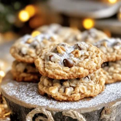 - 1 cup rolled oats - 1 cup all-purpose flour - 1/2 teaspoon baking soda - 1/2 teaspoon baking powder - 1/4 teaspoon salt - 1/2 cup unsalted butter, softened - 1/2 cup packed brown sugar - 1/2 cup maple syrup - 1 large egg - 1 teaspoon vanilla extract - 1/2 teaspoon cinnamon - 1/2 cup chopped walnuts (optional) - 1/2 cup chocolate chips (optional) The key to great Maple Brown Sugar Oatmeal Cookies lies in these simple ingredients. Each one plays a special role. First, the rolled oats give the cookies a hearty texture. They add a nice chew that feels good with every bite. The all-purpose flour helps bind everything together, ensuring the cookies hold their shape. Baking soda and baking powder work as leavening agents. They help the cookies rise and become soft. A pinch of salt balances the sweetness of the brown sugar and maple syrup, enhancing the flavors. Softened unsalted butter adds richness. It makes the dough creamy and smooth. Brown sugar brings a deep, caramel-like sweetness. Maple syrup adds a warm, earthy flavor that shines through in every cookie. One large egg helps bind the dough. It also adds moisture, making the cookies tender. Vanilla extract introduces a lovely aroma. A touch of cinnamon adds warmth and depth, making the cookies feel cozy. For those who want a little crunch, chopped walnuts add texture. Chocolate chips can satisfy any sweet tooth, making these cookies extra special. Gather these ingredients, and you are ready to create a delightful treat! 1. Preheat your oven to 350°F (175°C) and line a baking sheet with parchment paper. This step ensures that your cookies bake evenly and do not stick. 2. In a medium bowl, mix together the rolled oats, flour, baking soda, baking powder, salt, and cinnamon. Stir well until everything is combined. This helps the dry ingredients blend smoothly. 3. In a large bowl, cream together the softened butter, brown sugar, and maple syrup until smooth and fluffy. This step is key to making your cookies soft and chewy. 4. Beat in the egg and vanilla extract until well combined. This adds moisture and flavor to your dough. 5. Gradually add the dry ingredients to the wet mixture, stirring until just combined. Be careful not to overmix; this keeps your cookies tender. 6. If desired, fold in the chopped walnuts and/or chocolate chips for added texture and flavor. These options can make each bite extra special. 7. Using a tablespoon, scoop out dollops of dough and place them onto the prepared baking sheet, spacing them about 2 inches apart. This space allows the cookies to spread while baking. 8. Bake for 10-12 minutes, or until the edges are golden brown. The cookies will continue to firm up as they cool, so don’t worry if they seem soft. 9. Allow the cookies to cool on the baking sheet for a few minutes before transferring them to a wire rack to cool completely. This helps them set properly. - How to achieve the perfect cookie texture: To get a chewy cookie, use room temperature butter. Cream it well with brown sugar and maple syrup. This adds air and helps cookies rise. Do not overmix the dough; mix until just combined for a soft bite. - Tips for even baking: Space the cookies two inches apart on the baking sheet. This allows air to flow and ensures an even bake. Use parchment paper to prevent sticking and to help with even cooking. - Recommendations for substituting ingredients: If you want to switch up the flour, use whole wheat flour. For a nut-free version, skip the walnuts. You can also swap chocolate chips for dried fruit for a different flavor. - Presentation ideas for serving cookies: Stack the cookies on a decorative platter. Dust them with powdered sugar for a sweet touch. You can also place them in a mason jar for a rustic look. - Best drinks to pair with Maple Brown Sugar Oatmeal Cookies: Enjoy these cookies with a warm cup of milk. A cozy chai or a hot cup of cocoa also works well. They balance the sweet flavors of the cookies nicely. - What to do if cookies are too flat: If your cookies spread too much, chill the dough for 30 minutes before baking. This helps them hold their shape. Also, check that your baking powder and soda are fresh. - Fixes for dry or crumbly cookies: If your cookies turn out dry, try adding a bit more maple syrup or butter next time. Also, avoid overbaking. Cookies should be golden on the edges but soft in the middle when you take them out of the oven. {{image_2}} To make these cookies gluten-free, swap all-purpose flour with a gluten-free blend. Look for a blend that includes xanthan gum for binding. This change helps keep the cookies from being too crumbly. You might notice a different texture, but the taste remains yummy. If you want these cookies to be vegan, replace the egg with a flax egg. To make a flax egg, mix one tablespoon of ground flaxseed with three tablespoons of water. Let it sit for five minutes until it thickens. For dairy-free, use coconut oil or a vegan butter alternative instead of unsalted butter. Maple syrup already adds sweetness, making this easy! Feel free to get creative with flavors! Adding spices like nutmeg or ginger can give a warm twist. You can also stir in vanilla or almond extract for extra depth. For mix-ins, try different nuts like pecans or cashews. Dried fruits like cranberries or raisins add a nice chewiness and sweetness. Each variation will make your cookies special! To keep your Maple Brown Sugar Oatmeal Cookies fresh, store them in an airtight container. This helps them stay soft and chewy. You can use a glass jar or a plastic container. Place a piece of bread in the container to keep the cookies moist. Store them at room temperature for up to one week. If you want to save cookies for later, freezing is a great option. First, let the cookies cool completely. Then, wrap each cookie in plastic wrap or foil. Place them in a freezer bag or container. This way, they stay fresh for up to three months. To thaw cookies, take them out of the freezer. Leave them at room temperature for about 30 minutes. You can also warm them in the oven at a low temperature for a few minutes for that fresh-baked taste. When stored properly, these cookies can last up to one week at room temperature. If you freeze them, expect the best taste for about three months. After that, they may lose some flavor and texture but will still be safe to eat. You can tell when oatmeal cookies are done by looking at the edges. They should be golden brown. The center may look soft but will set as they cool. A good tip is to bake them for 10-12 minutes and check for that light brown color. If you press gently, the cookies should bounce back a little. If they stay flat, they need more time. Yes, you can use quick oats instead of rolled oats. Quick oats will make the cookies a bit softer and chewier. However, they might not hold their shape as well. If you want a firmer cookie, I recommend sticking with rolled oats. They add a nice texture to the cookies. To soften butter quickly, cut it into small pieces. Place it in a bowl and let it sit at room temperature for about 10 minutes. You can also microwave it for 5-10 seconds. Just be careful not to melt it. Softened butter blends better with sugar, giving your cookies a nice, fluffy texture. Yes, you can make these cookies without eggs. Use a flax egg instead. To make a flax egg, mix 1 tablespoon of ground flaxseed with 2.5 tablespoons of water. Let it sit for 5 minutes until it thickens. This will help bind the cookies together, just like an egg does. Yes, these cookies freeze well. To freeze, let them cool completely. Place them in a freezer bag or an airtight container. They can last up to three months in the freezer. When you want to enjoy them, just thaw overnight in the fridge or at room temperature. You can also warm them in the oven for a fresh-baked taste. You now have a complete guide to making Maple Brown Sugar Oatmeal Cookies. From selecting the right ingredients to baking and storing, every step is crucial. You learned tips for perfect texture and flavor variations. Remember, you can easily adjust recipes for dietary needs too. Baking these cookies is fun and rewarding. They bring warmth to any kitchen. Enjoy sharing them or savoring them yourself! Happy baking!
