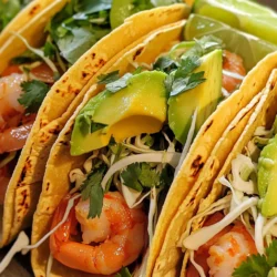 To make garlic butter shrimp tacos, you need a few key ingredients. Here’s what you’ll need: - 1 lb shrimp, peeled and deveined - 4 tablespoons butter - 4 cloves garlic, minced - 1 tablespoon lime juice - 1 teaspoon chili powder - 1 teaspoon cumin - Salt and pepper to taste - 8 small corn tortillas These ingredients create the base for your tasty tacos. The shrimp will soak up all the yummy flavors. Adding fresh ingredients makes your tacos vibrant and tasty. Here are some great options: - 1 cup shredded cabbage - 1 avocado, sliced - ¼ cup fresh cilantro, chopped - Lime wedges for serving These fresh items not only add flavor but also a pop of color to your dish. Want to take your tacos to the next level? Try these toppings: - Diced tomatoes - Sliced jalapeños - Sour cream or Greek yogurt These extras will give your garlic butter shrimp tacos a unique twist. Mix and match to find your favorite combination. First, we need to prep the shrimp. Start by patting the shrimp dry with paper towels. This helps them cook better. Next, season the shrimp with chili powder, cumin, salt, and pepper. Mix the spices well to coat the shrimp evenly. Now, it’s time to sauté the garlic. Melt the butter in a large skillet over medium heat. Wait until it starts to bubble. Then, add the minced garlic. Sauté it for about 30 seconds. You want it fragrant but not burnt. This step is key for great flavor. Next, add the seasoned shrimp to the skillet. Cook the shrimp for 2-3 minutes on each side. They should turn pink and opaque when done. Finally, pour lime juice over the shrimp and toss to coat. Remove the skillet from heat to keep that fresh taste. Let’s put the tacos together! First, warm the corn tortillas in a separate pan. Heat them for about 30 seconds on each side. This makes them soft and easy to fold. Now, take a tortilla and place a few shrimp in the center. Top with shredded cabbage for crunch. Add avocado slices for creaminess, then sprinkle chopped cilantro on top. Serve these with lime wedges on the side. Squeeze lime over the tacos for a fresh burst! To keep shrimp tender, start with fresh, high-quality shrimp. Look for shrimp that is firm and has a slight ocean smell. Pat the shrimp dry before cooking. This step helps them sear better. Season them lightly with chili powder, cumin, salt, and pepper. Avoid overcooking; shrimp cooks fast. Just 2-3 minutes on each side is enough. They should turn pink and opaque. To boost the flavor of your garlic butter sauce, use real butter. Melt it until it bubbles. Then, add minced garlic and sauté just until fragrant. This step gives the sauce a rich taste. For a kick, mix in a pinch of red pepper flakes. Fresh lime juice at the end brightens the dish. It adds a zesty touch that pairs well with shrimp. Serve the tacos right away for the best taste. Warm corn tortillas are key. Fill each tortilla with shrimp, then top with shredded cabbage. Add avocado slices for creaminess and fresh cilantro for brightness. Don’t forget lime wedges! A squeeze of lime elevates every bite. Pair these tacos with a side of salsa or a light salad for a complete meal. {{image_2}} To spice up your garlic butter shrimp tacos, add more heat. Use extra chili powder or even diced jalapeños. You can also mix in some hot sauce. This gives the dish a nice kick. Adjust the spice to fit your taste. If you need a shrimp alternative, try chicken or tofu. Both options work well with the garlic butter sauce. Just adjust cooking times as needed. For a gluten-free option, use corn tortillas. They pair perfectly with these flavors. You can add many veggies to your tacos. Try diced tomatoes or sliced radishes for crunch. Grilled corn adds sweetness and texture. You can also mix in bell peppers or zucchini. These additions boost flavor and nutrition, making your meal even better. Store leftover tacos in an airtight container. Keep the shrimp and toppings separate. This helps maintain freshness. Place the shrimp in the fridge. They will stay good for about two days. If you mix everything, the tortillas can get soggy. To reheat shrimp, use a skillet over low heat. Add a tiny bit of butter or oil. Heat for just a few minutes until warm. Avoid overcooking, as shrimp can become tough. You can also use the microwave, but be careful. Heat in short bursts to avoid drying them out. If you want to freeze shrimp, first cool them completely. Place them in a freezer bag. Remove as much air as possible before sealing. Shrimp can last up to three months in the freezer. When ready to use, thaw in the fridge overnight. Then, reheat using the best practices mentioned above. You can still enjoy shrimp tacos without garlic. Use the same shrimp and spices. Just skip the garlic. You can add lemon zest for a fresh taste. You might want to use herbs like parsley or dill. These will give your tacos a nice flavor boost. Yes, you can use frozen shrimp for these tacos. Just make sure to thaw them first. You can place them in a bowl of cold water for quick thawing. Pat them dry before cooking to ensure they get a nice sear. This helps keep them juicy and tender. If you don't have corn tortillas, use flour tortillas instead. They are soft and work well too. You can also try lettuce wraps for a low-carb option. Just use large lettuce leaves to hold the shrimp and toppings. This keeps things fresh and crunchy. This article covered how to make delicious garlic butter shrimp tacos. We explored essential ingredients, preparation steps, and tips for tenderness. You learned about tasty variations and storage tips to keep your tacos fresh. In closing, these tacos are sure to impress at any meal. Try them with your favorite toppings for even more flavor. Enjoy the cooking process and savor every bite!