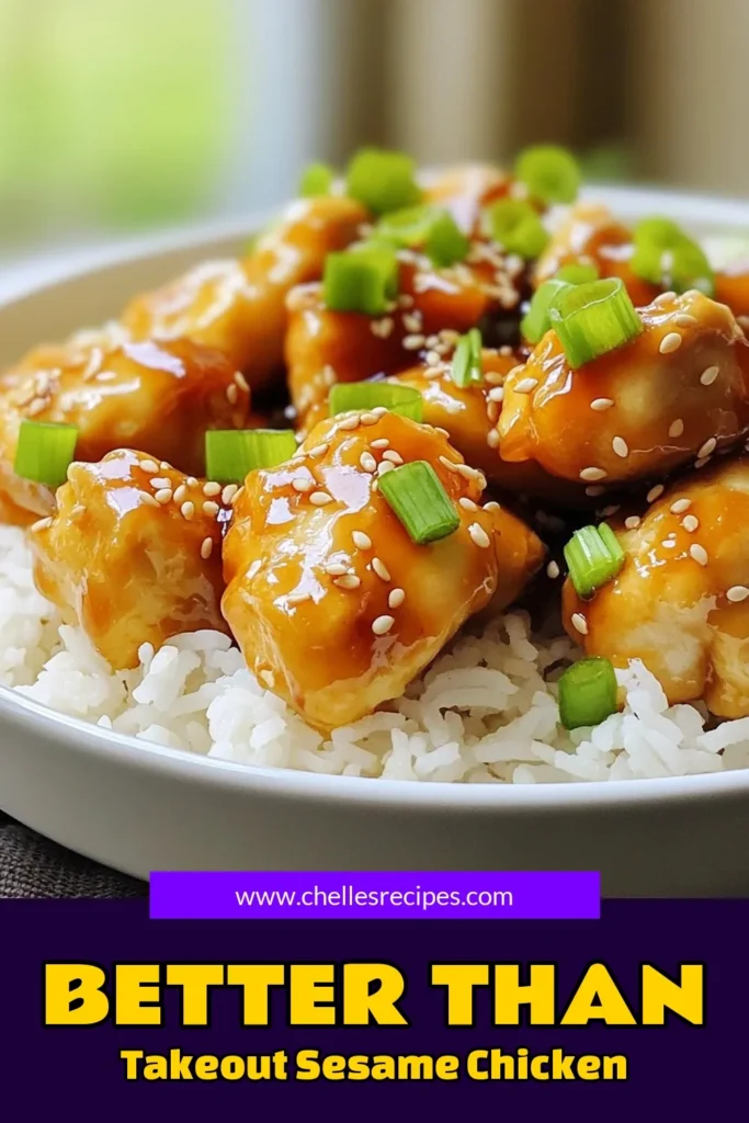 Elevate your dinner game with this Better Than Takeout Sesame Chicken recipe! In just 25 minutes, you can whip up a delicious dish that rivals your favorite takeout spot. Packed with flavor from soy sauce, honey, and sesame oil, it's a quick and satisfying meal perfect for any night. Ready to impress your family? Click to explore the full recipe and bring a taste of the restaurant home! #SesameChicken #DinnerIdeas #HealthyEating #EasyRecipes