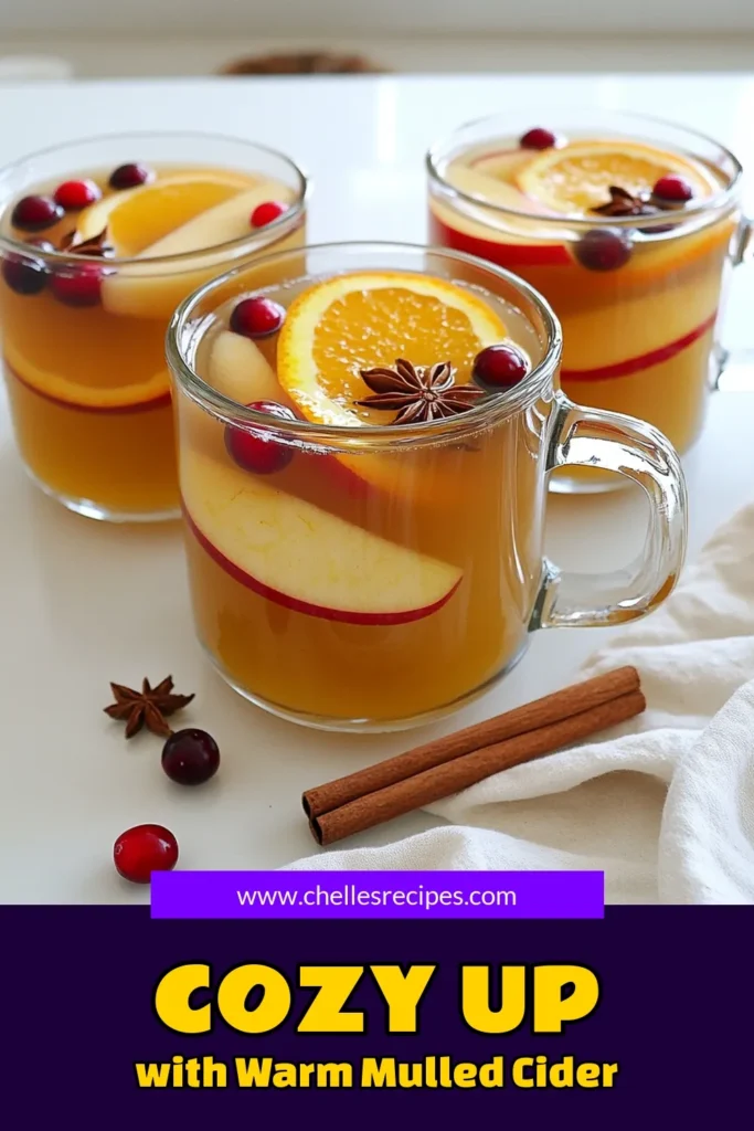 Warm up your days with this delightful Warm and Cozy Mulled Apple Cider recipe! Bursting with flavors from apple cider, fresh orange, and aromatic spices, it's perfect for chilly evenings. This simple 20-minute recipe will fill your home with a comforting aroma and is ideal for gatherings or quiet nights in. Click through to explore this heartwarming recipe and make your winter extra special! #AppleCider #MulledCider #CozyDrinks #FallFlavors