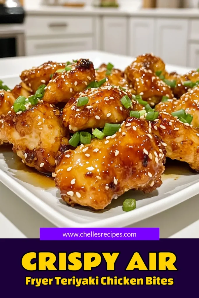 Satisfy your cravings with these delicious Air Fryer Teriyaki Chicken Bites! This easy recipe combines tender chicken with a savory marinade of teriyaki sauce, honey, and ginger for a mouthwatering meal ready in just 40 minutes. Perfect for weeknight dinners or meal prep, these bites are sure to be a hit! Click to explore the full recipe and elevate your air fryer skills today! #AirFryerRecipes #ChickenBites #TeriyakiChicken #HealthyEating