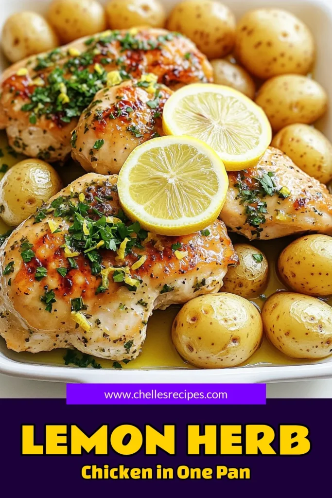 Savor the flavors of Lemon Herb Chicken & Potatoes Delight! This easy recipe features juicy chicken breasts marinated in zesty lemon and fresh herbs, paired with tender baby potatoes. In just 45 minutes, you can create a delicious and vibrant meal that’s sure to impress. Ready to elevate your dinner game? Click through to explore this mouthwatering recipe! #LemonHerbChicken #EasyRecipes #DinnerIdeas #CookingInspiration