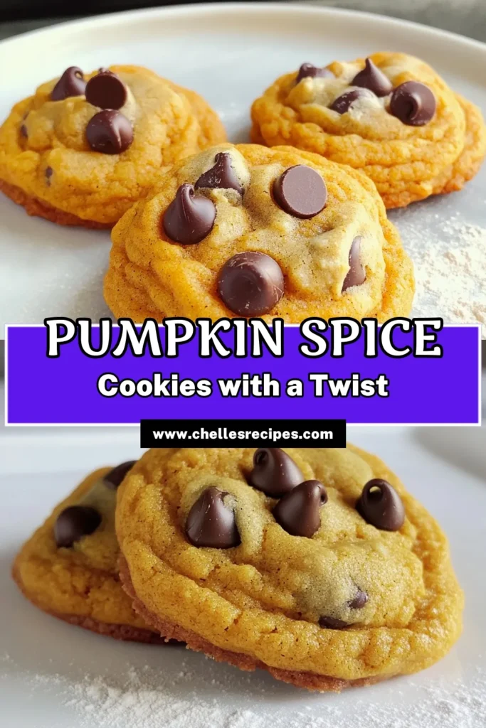 Indulge in the warm flavors of fall with these irresistible Pumpkin Spice Chocolate Chip Cookies! Made with real pumpkin puree, brown sugar, and a blend of cozy spices, these cookies are perfect for any autumn gathering or just a cozy night in. Discover the full recipe along with tips to make your treats extra special. Click to explore and recreate this deliciousness in your kitchen! #PumpkinSpice #ChocolateChipCookies #FallBaking #CookieRecipes