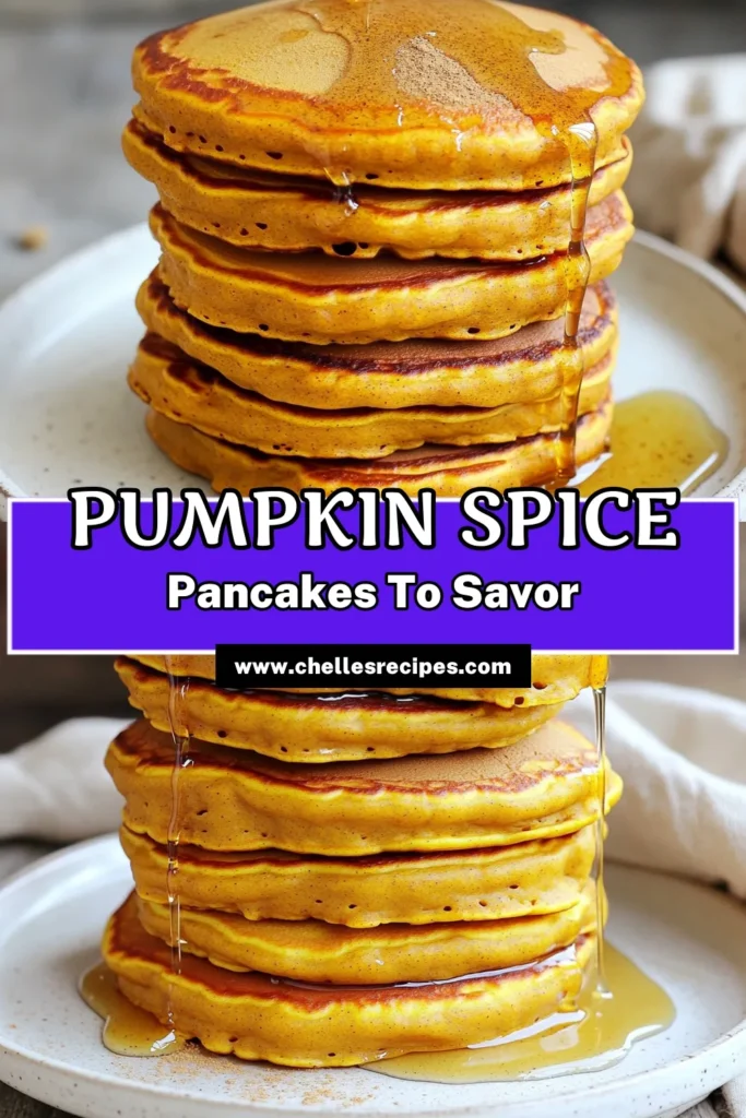 Get ready for a cozy fall breakfast with these delicious pumpkin spice maple pancakes! Made with simple ingredients like pumpkin puree and warm spices, these pancakes are fluffy and full of flavor. Perfect for chilly mornings, they’re quick to whip up and serve with your favorite maple syrup. Click through for the full recipe and treat yourself to a delightful start to your day! #PumpkinPancakes #FallRecipes #BreakfastIdeas #PancakeRecipe