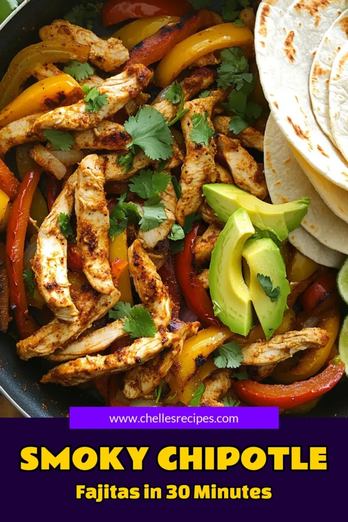 Spice up your dinner with these mouthwatering smoky chipotle chicken fajitas! In just 30 minutes, enjoy tender chicken marinated in flavorful spices, sautéed with vibrant peppers and onions, all wrapped in warm tortillas. Perfect for a quick weeknight meal or a fun gathering, these fajitas are sure to impress. Click through to discover the full recipe and get ready to delight your taste buds!