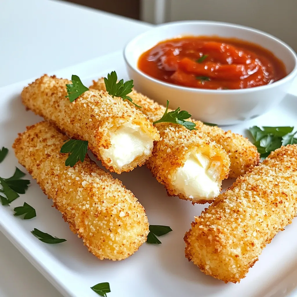 Air Fryer Mozzarella Sticks Crispy and Easy Recipe