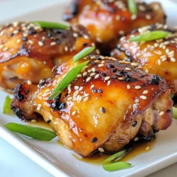 - 1.5 lbs chicken thighs, boneless and skinless - 3 tablespoons gochujang (Korean chili paste) - 4 tablespoons pure honey - 2 tablespoons soy sauce - 1 tablespoon sesame oil - 2 cloves garlic, minced - 1 teaspoon ginger, grated - 1 tablespoon rice vinegar - 1 teaspoon black pepper - 2 tablespoons vegetable oil for cooking - Sesame seeds - Sliced green onions - Steamed rice - Lettuce leaves {{ingredient_image_1}} To start, gather your ingredients. In a mixing bowl, add the gochujang, honey, soy sauce, sesame oil, minced garlic, grated ginger, rice vinegar, and black pepper. Mix everything until it’s smooth and well blended. This marinade brings a sweet and spicy kick. You will love how it coats the chicken! Next, take your chicken thighs and place them in a large resealable plastic bag or bowl. Pour the marinade over the chicken. Make sure every piece is coated. Seal the bag or cover the bowl and refrigerate. Let it marinate for at least 30 minutes. For even better flavor, marinate it overnight. This step is key for tasty chicken! Now it's time to cook! Heat vegetable oil in a large skillet over medium-high heat. Remove the chicken from the marinade, letting the extra drip off. Place the chicken in the skillet. Sear each side for about 5-7 minutes. You want it cooked through and caramelized. Use a meat thermometer to check that it reaches 165°F (75°C). Once cooked, pour any leftover marinade into the skillet. Cook for an additional 2-3 minutes to thicken the sauce. Finally, let the chicken rest before serving. Garnish it with sesame seeds and sliced green onions for a beautiful finish! To make the best marinade, focus on balance. You want sweet, spicy, and savory. The gochujang gives heat, while honey adds sweetness. Use fresh ginger and garlic for more flavor. Mix all the ingredients well. A smooth marinade coats the chicken evenly. Let it sit for at least 30 minutes. For deeper flavor, marinate overnight. This way, the chicken absorbs all the tasty goodness. Chicken thighs cook best when they are uniform in size. Cut them if needed to ensure even cooking. Before cooking, let the chicken come to room temperature. This step helps it cook more evenly. Heat your skillet until it's hot but not smoking. Sear the chicken for 5-7 minutes on each side. Use a meat thermometer to check the internal temperature. It should reach 165°F (75°C) for safety. You can cook Sticky Honey Gochujang Chicken in different ways. If you prefer grilling, marinate the chicken as usual and grill it on medium heat. This adds a nice smoky flavor. You can also bake the chicken in the oven. Preheat to 400°F (200°C) and bake for 25-30 minutes. If using an air fryer, cook at 375°F (190°C) for about 15-20 minutes. No matter how you cook it, the sticky sauce will bring joy to your table. Pro Tips Marinate Longer for Flavor: For the best flavor, marinate the chicken thighs overnight. This allows the marinade to penetrate the meat, enhancing its taste and tenderness. Use a Meat Thermometer: To ensure your chicken is perfectly cooked, use a meat thermometer. The internal temperature should reach 165°F (75°C) for safe consumption. Adjust Spice Levels: If you prefer a milder flavor, reduce the amount of gochujang or add a bit of honey to balance the heat. Always taste the marinade before adding it to the chicken. Serve with Fresh Sides: Complement the sticky chicken with fresh sides like steamed rice or lettuce wraps. This adds a refreshing contrast to the rich flavors of the dish. {{image_2}} If you love heat, add more gochujang. Start with one extra tablespoon. You can also mix in some chili flakes for even more spice. Try adding a splash of hot sauce to the marinade. This gives it a kick without changing the taste too much. You can swap chicken thighs for other proteins. Try using boneless chicken breasts for a leaner option. For a richer flavor, use pork belly. If you like seafood, shrimp works well too. Just adjust the cooking time. Shrimp cooks faster than chicken, so keep an eye on it. For a tasty vegetarian twist, use tofu or tempeh. Press the tofu to remove excess water. Then, cut it into cubes and marinate it like the chicken. Bake or pan-fry until golden. You can also try using cauliflower. Cut the cauliflower into florets and follow the same marinating steps. Both options soak up the sauce well and are delicious! After you enjoy your sticky honey gochujang chicken, store leftovers right away. Place the chicken in an airtight container. It will stay fresh for up to three days in the fridge. If you have extra sauce, store it separately to keep it from making the chicken soggy. To reheat, use a skillet over medium heat. Add a splash of water or broth to keep it moist. Cook until the chicken is warm, about 5-7 minutes. You can also use a microwave. Heat it in 30-second bursts, stirring in between, until warm. If you want to freeze the chicken, wrap it tightly in plastic wrap. Place it in a freezer-safe bag or container. It can last up to three months in the freezer. For best taste, thaw it in the fridge overnight before reheating. Gochujang is a Korean chili paste. It is made from red chili powder, glutinous rice, fermented soybeans, and salt. This paste has a deep, spicy, and sweet flavor. It adds heat and richness to dishes. You can find it in most grocery stores or Asian markets. It is a key ingredient in many Korean dishes. Yes, you can use chicken breasts instead of thighs. Chicken breasts are leaner and cook faster. However, thighs are juicier and have more flavor. If you choose breasts, cook them for less time. Aim for an internal temperature of 165°F (75°C). The marinade will still taste great with either cut. The dish has a mild to medium spice level. Gochujang brings a warm heat, but honey balances it out. If you want more heat, add extra gochujang. If you prefer less spice, use less gochujang or add more honey. Adjust it to fit your taste buds. Sticky Honey Gochujang Chicken pairs well with steamed rice or lettuce wraps. You can also add pickled vegetables for crunch. Serve it on a wooden board for a nice look. Top it with sesame seeds and green onions for extra flavor. In this post, we explored how to make Sticky Honey Gochujang Chicken. We covered ingredients, marinating, and cooking methods. I shared tips for a perfect cook and tasty variations. Don't forget to store leftovers safely and reheat them well. Trying these recipes brings new flavors to your meals. Experiment with your favorite sides and enjoy!