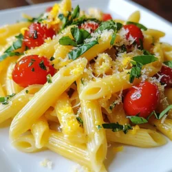 To make the best Restaurant-Style Garlic Penne, gather these ingredients: - 12 oz penne pasta - 6 tablespoons olive oil - 8 cloves garlic, thinly sliced - 1 teaspoon red pepper flakes (adjust to taste) - 1 cup cherry tomatoes, halved - 1/2 cup grated Parmesan cheese (plus extra for serving) - 1/4 cup fresh basil, chopped - Salt and pepper to taste - Zest of 1 lemon - 1 tablespoon lemon juice You can swap some ingredients if needed. Here are a few ideas: - Use whole wheat penne for a healthier pasta option. - Replace olive oil with avocado oil for a different flavor. - If you lack fresh basil, use dried basil. Just cut the amount in half. - For a vegan version, try nutritional yeast instead of Parmesan cheese. Choosing the right brands makes a big difference. Here are some I trust: - Barilla for penne pasta, as it cooks well. - Pompeian for high-quality olive oil, rich in flavor. - BelGioioso for Parmesan cheese, known for its great taste. - Fresh basil from local markets ensures the best flavor. {{ingredient_image_1}} Start by boiling salted water in a large pot. You want it to be at a rolling boil. Add 12 ounces of penne pasta. Cook it according to the package instructions until it is al dente. This usually takes about 9-11 minutes. Drain the pasta, but save 1 cup of the pasta water. While the pasta cooks, heat 6 tablespoons of olive oil in a large skillet over medium heat. Add 8 cloves of thinly sliced garlic. Cook it for about 2-3 minutes. Wait until the garlic is fragrant and golden brown. You must watch it closely so it doesn’t burn. Next, add 1 teaspoon of red pepper flakes and 1 cup of halved cherry tomatoes to the skillet. Stir everything well. Cook for another 3-4 minutes until the tomatoes start to soften. Now, add the drained penne pasta to the skillet. Toss it with the garlic and tomatoes. If it looks dry, add some reserved pasta water, a little at a time, until you get your desired sauce. Take the skillet off the heat. Fold in 1/2 cup of grated Parmesan cheese, 1/4 cup of chopped fresh basil, the zest of 1 lemon, and 1 tablespoon of lemon juice. Mix it until everything is well combined. Season with salt and pepper to taste. - Use a large pot for boiling water. This helps the pasta cook evenly. - Salt your water well. This adds flavor to the pasta. - Stir the pasta in the first few minutes. This prevents it from sticking together. - Test the pasta a minute before the time is up. You want it to be firm but not hard. To make your dish look professional, serve the pasta in a large, shallow bowl. Use tongs to twirl the pasta into a neat mound. Garnish with extra grated Parmesan cheese and a sprinkle of fresh basil on top. You can also add a touch of lemon zest for a pop of color. To boost flavor in your garlic penne, focus on fresh ingredients. Fresh garlic offers a strong taste that dried garlic can't match. Use high-quality olive oil for a rich base. You can also add a splash of white wine while cooking the garlic. This gives depth and a hint of sweetness. Don’t forget the lemon zest! It brightens flavors and adds a refreshing zing. Adjust red pepper flakes to your spice level. More flakes create heat, while less offers a mild touch. Finally, always taste and adjust seasoning with salt and pepper before serving. For the best texture, cook your penne pasta just until al dente. This means it should be firm but not hard. Remember to save some pasta water! This starchy water helps create a silky sauce. When mixing everything, toss gently. This keeps the penne intact and prevents mushiness. If the pasta seems dry, add pasta water slowly. This ensures the sauce clings well without becoming watery. Garlic penne pairs well with many sides. A fresh green salad with a light vinaigrette balances the dish perfectly. Garlic bread is a classic choice to soak up any leftover sauce. For drinks, a crisp white wine like Pinot Grigio enhances the meal. If you prefer non-alcoholic, try sparkling water with lemon. This adds a refreshing touch without overpowering the pasta. Don't hesitate to be creative with your pairings! Pro Tips Use Fresh Garlic: Fresh garlic gives a much stronger flavor compared to pre-minced garlic. Thinly slice the cloves for a more pronounced taste. Control the Heat: Adjust the amount of red pepper flakes based on your spice tolerance. Start with less and add more if needed. Reserve Pasta Water: Always save some pasta water before draining. It’s great for adjusting the sauce consistency. Garnish for Flavor: Don’t skip the extra Parmesan and fresh basil on top. They enhance the dish's flavor and presentation. {{image_2}} You can easily make this dish vegetarian or vegan. For a vegetarian twist, skip the cheese or use a plant-based substitute. Nutritional yeast adds a cheesy flavor without dairy. If you want a vegan option, use olive oil and fresh veggies. Add more cherry tomatoes or spinach for extra flavor and nutrients. This keeps the dish fresh and vibrant. To make this dish heartier, add protein. Grilled chicken or shrimp works great. For chicken, cook it in the skillet before adding the garlic. For shrimp, toss them in with the garlic and cook until pink. Both options give the dish a nice boost. You can also use tofu for a vegetarian protein source. Just sauté it with the garlic for added texture. You can change the flavor to suit your taste. For a spicy kick, add more red pepper flakes. If you love creamy sauces, stir in heavy cream or a vegan cream. This makes the dish rich and smooth. You can also play with herbs. Try adding oregano or thyme for a different taste. Each variation brings a new twist to this classic dish. After enjoying your garlic penne, let it cool down first. Place the pasta in an airtight container. This keeps the flavors fresh and helps prevent drying. If you have extra garlic oil or sauce, add a little to keep it flavorful. You can store it in the fridge for up to three days. When you're ready to enjoy your leftovers, reheat them gently. You can use a skillet over low heat. Add a splash of water or olive oil to keep it moist. Stir often to warm evenly. If you prefer, you can also use the microwave. Cover the dish to keep the steam in, and heat for one minute at a time. Garlic penne lasts about three days in the fridge. If you want to save it longer, consider freezing. Place the cooled pasta in a freezer-safe bag. Remove as much air as possible before sealing. It can stay in the freezer for up to three months. When you're ready to eat, let it thaw in the fridge overnight before reheating. Yes, you can use other pasta shapes. Bowtie, spaghetti, or fettuccine work well. Just cook them according to their package instructions. The key is to keep the same flavors. To make this dish gluten-free, choose gluten-free penne. Many brands offer great options made from rice or corn. Follow the same cooking steps as regular pasta. Garlic penne pairs well with many sides. Try a simple green salad or garlic bread. Roasted vegetables also complement the dish nicely. Yes, you can prepare garlic penne ahead. Cook the pasta and sauce, then store them separately. Reheat both before serving. Add fresh basil and cheese just before you serve. This blog post covered key ingredients, cooking steps, and helpful tips for making garlic penne. I shared ways to adapt the dish for different diets and flavors. You learned how to store leftovers and reheat them perfectly. The answers to common questions will guide you as you cook. With these insights, you can create a delicious meal that impresses at any table. Enjoy making your own garlic penne!