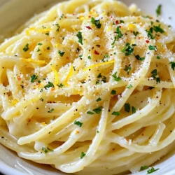- 12 oz spaghetti - 4 tablespoons unsalted butter - 4 cloves garlic, minced - 1 teaspoon red pepper flakes (adjust to taste) - 1 cup freshly grated Parmesan cheese - 1/2 cup fresh parsley, chopped - Salt and freshly ground black pepper to taste - Zest of 1 lemon - Extra Parmesan - Additional Fresh Parsley To make garlic Parmesan spaghetti, you need simple ingredients. Each one adds to the rich taste. 1. Spaghetti is the base. Choose a good quality brand. It cooks well and holds sauce nicely. 2. Butter brings a creamy, rich flavor. Use unsalted butter to control the salt. 3. Garlic is the star. Freshly minced garlic has the best taste. 4. Red pepper flakes give a nice kick. Adjust the amount for your spice level. 5. Parmesan cheese must be freshly grated. Pre-grated cheese may not melt as well. 6. Fresh parsley adds color and freshness. Chop it finely for even distribution. 7. Salt and black pepper enhance all the flavors. Use them to taste. 8. Lemon zest brightens the dish. It adds a fresh and zesty note. For garnishing, I suggest using more Parmesan and parsley. These extras make the dish look great and taste even better. {{ingredient_image_1}} How to Cook Spaghetti to Al Dente To cook spaghetti perfectly, bring a large pot of water to a boil. Add salt to the water. Use a good amount; it should taste like the sea. Add the spaghetti and cook it according to the package instructions. You want it to be firm to the bite, or “al dente.” This usually takes about 8 to 10 minutes. Test a strand a minute or two before the time is up. Tips for Salting the Water Salting the water is key. It adds flavor to the pasta. If you forget, your pasta can taste bland. A rough rule is one tablespoon of salt for every 4 quarts of water. Make sure the salt dissolves before adding the spaghetti. Melting Butter and Sautéing Garlic In the same pot after draining the spaghetti, melt 4 tablespoons of unsalted butter over medium heat. Once the butter is melted, add 4 minced garlic cloves. Sauté the garlic for 1 to 2 minutes. You want it fragrant, not browned. Browning can make garlic taste bitter. Infusing Flavors with Red Pepper Flakes Next, stir in 1 teaspoon of red pepper flakes. This adds a nice kick! Cook it for another 30 seconds. This step helps the butter soak up all those spicy flavors. Adjust the amount to your taste if you like it milder or hotter. Tossing Spaghetti in Sauce Now, reduce the heat to low and add the drained spaghetti back into the pot. Toss the pasta in the garlic butter sauce. Make sure every strand is coated well. The butter and garlic should cling to the noodles. Adjusting Sauce Consistency with Pasta Water If the sauce feels too thick, use the reserved pasta water. Add a little at a time until you reach the right consistency. This water is starchy and helps the sauce stick to the pasta. It creates a creamy texture that you will love! Best Practices for Sautéing Garlic To get the best flavor, always use fresh garlic. Mince the garlic finely for a stronger taste. Sauté it in butter over medium heat. Stir it for 1-2 minutes. Watch it closely to avoid burning. Golden color is perfect, but brown can taste bitter. How to Adjust Spice Level Red pepper flakes add a nice kick. Start with one teaspoon if you like mild heat. For more spice, add more flakes as you cook. Taste as you go to find your perfect level. Techniques for Incorporating Cheese Use freshly grated Parmesan cheese for better melting. Remove the pot from heat before adding cheese. Stir it in slowly until it melts. This helps create a creamy texture without clumping. Using Reserved Pasta Water Effectively Reserve about one cup of pasta water before draining. This starchy water helps thicken the sauce. Add it little by little to reach your desired creaminess. It makes the sauce cling better to the spaghetti. Plating for Visual Appeal Use a large bowl to serve the spaghetti. Twirl the pasta for a nice shape. This creates height and makes it look fancy. Garnishing Ideas for a Restaurant-Style Finish Sprinkle extra Parmesan and fresh parsley on top. Add a little lemon zest for brightness. This not only adds color but also enhances flavor. A few red pepper flakes on top can add a pop of color too. Pro Tips Use Fresh Ingredients: Fresh garlic and parsley will elevate the flavor of your dish significantly. Avoid pre-minced garlic for the best results. Reserve Pasta Water: Always save some pasta water before draining. It’s starchy and helps to create a creamier sauce when mixed with cheese. Adjust Spice Level: The red pepper flakes can be adjusted based on your heat preference. Start with less and add more if desired for a kick. Garnish Wisely: Adding extra Parmesan and parsley as a garnish not only enhances presentation but also adds a burst of fresh flavor with each bite. {{image_2}} You can easily make Garlic Parmesan Spaghetti your own. Adding vegetables can bring fresh flavors and colors. Spinach and sun-dried tomatoes work great. Just toss them into the pot with the pasta. They will blend in well with the sauce. If you want more protein, try adding grilled chicken or shrimp. Both options add a nice touch and make the meal heartier. Cook them separately first, then mix them in just before serving. For those who need gluten-free meals, you can use gluten-free pasta. Many brands offer great options that taste just as good. Cook it the same way as regular spaghetti for the best results. If you prefer a vegan option, switch the cheese and butter. Use a plant-based butter and nutritional yeast for a cheesy flavor. This keeps the dish rich and tasty without animal products. To boost the flavor, try adding different herbs. Basil and thyme can add a fresh taste. Just sprinkle them in when you mix the pasta with the sauce. You can also use different cheeses. Pecorino Romano and Asiago are great alternatives to Parmesan. They provide a unique taste while still keeping the dish creamy and delicious. To keep your leftover Garlic Parmesan Spaghetti fresh, store it in an airtight container. Make sure to cool it down first. Place it in the fridge within two hours of cooking. This helps to prevent bacteria growth. Properly stored, it can last for about three to four days. When you're ready to enjoy it again, just take it out and let it sit at room temperature for a bit. Reheating Garlic Parmesan Spaghetti can be simple. The best method is to use a skillet. Add a splash of water or broth to keep it moist. Heat it over medium-low heat, stirring often. This method helps the pasta stay creamy. You can also use the microwave; just cover it with a damp paper towel. Heat in short intervals, stirring in between. This way, it warms evenly and doesn’t dry out. If you want to save some for later, freezing is a great option. First, let the spaghetti cool completely. Then, pack it in a freezer-safe container or bag. Squeeze out as much air as you can. It can last in the freezer for up to three months. When you're ready to eat, let it thaw in the fridge overnight. Reheat it using the tips above for the best taste. Yes, you can make Garlic Parmesan Spaghetti ahead of time. To store it, let the pasta cool fully. Place it in an airtight container. It stays good in the fridge for up to three days. When ready to eat, reheat it gently. You can use a microwave or a pan on low heat. Add a splash of water to help bring back the sauce. This keeps the pasta from drying out. If you need a substitute for Parmesan cheese, try these options: - Pecorino Romano: It has a similar flavor but is saltier. - Nutritional yeast: This is great for a vegan option. It adds a cheesy taste without dairy. - Grana Padano: It is milder and less expensive than Parmesan. For a dairy-free dish, use vegan cheeses. Look for ones that melt well for the best results. To add spice to Garlic Parmesan Spaghetti, try these tips: - Increase red pepper flakes: Add more flakes than the recipe calls for. Start with one extra teaspoon. - Use fresh chili peppers: Chop small amounts of fresh chili and add them to the garlic when sautéing. - Add hot sauce: A few drops of your favorite hot sauce can add a nice kick. Adjust the heat to your liking, and enjoy a spicy twist on this dish! In this blog post, we explored the key ingredients and steps to create Garlic Parmesan Spaghetti. We detailed how to cook spaghetti perfectly and make a rich garlic butter sauce. You learned helpful tips for enhancing flavor and presenting your dish warmly. Don't forget about variations and storage tips to customize your meals. Now, it's your turn to try this simple yet delightful recipe. Enjoy every tasty bite, and keep experimenting with flavors to make it uniquely yours!