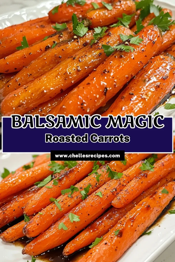 Elevate your vegetable game with these delicious Balsamic Bliss Roasted Carrots! This easy recipe combines tender carrots with a sweet and tangy balsamic glaze, making it the perfect side dish for any meal. In just 35 minutes, you can enjoy a vibrant dish that’s full of flavor. Click through for detailed instructions and presentation tips that will wow your guests! #BalsamicBliss #RoastedCarrots #HealthyRecipes #VegetarianDishes