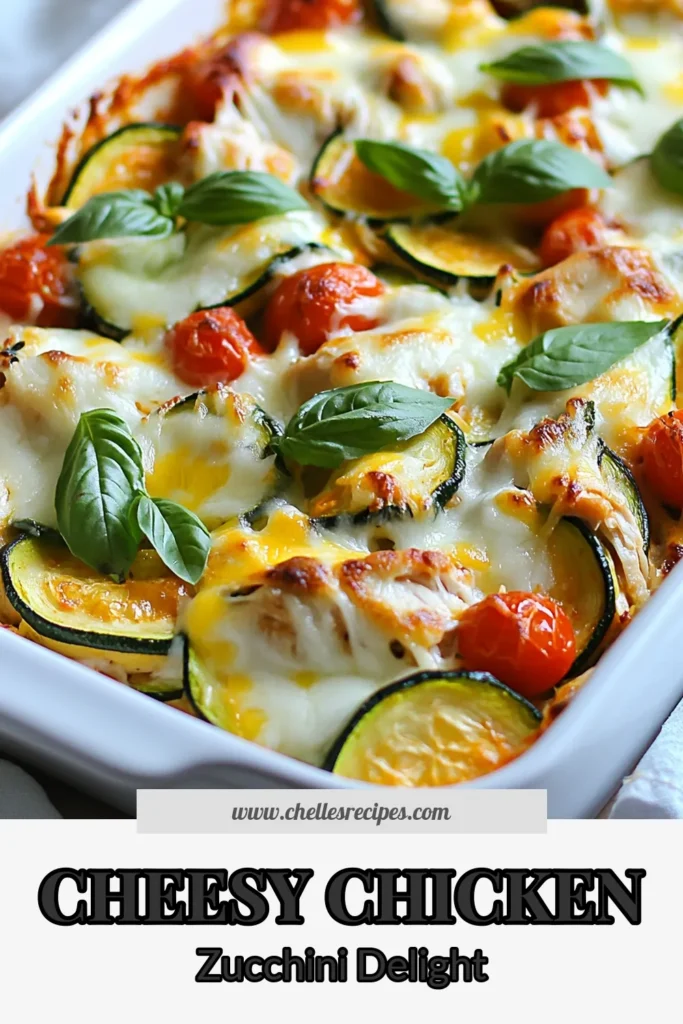 Looking for a quick and delicious meal? Try this Cheesy Chicken Zucchini Bake! This easy chicken zucchini recipe is packed with flavor and features shredded chicken and zucchini, making it a healthy cheesy bake that everyone will love. Perfect as low-carb comfort food, it is a family favorite. Don't miss out on this simple, satisfying dish! Save this recipe for your next dinner. #CheesyChickenZucchiniBake #HealthyRecipes #LowCarb #ComfortFood