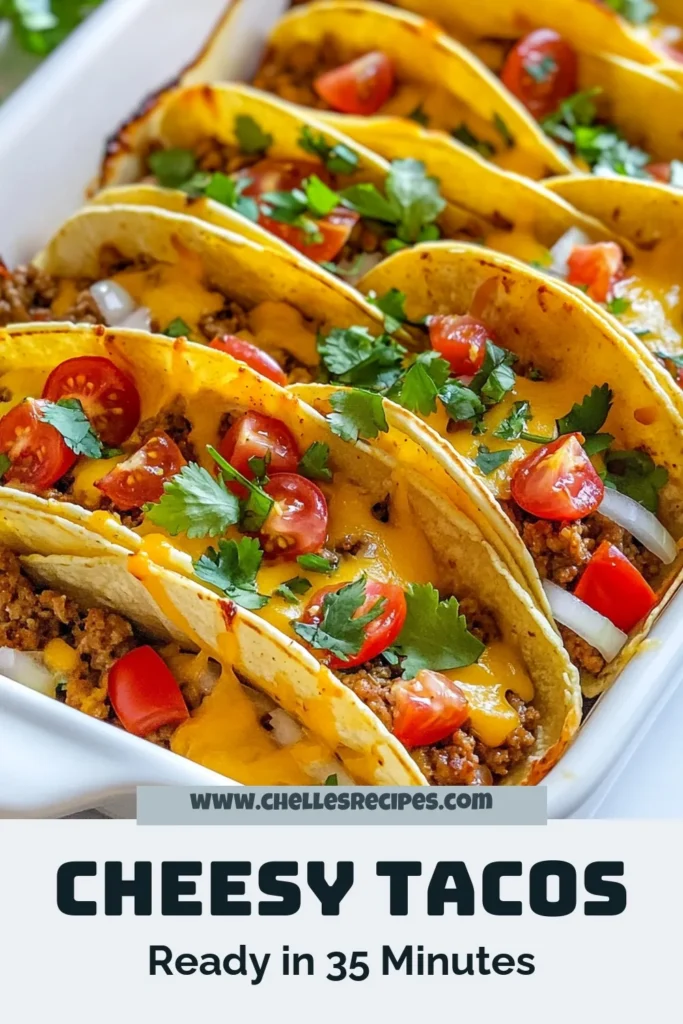 Try this delicious cheesy taco recipe for an easy taco dinner! These oven baked tacos are filled with seasoned ground turkey, black beans, and corn, then topped with melty cheddar cheese. Perfect for a weeknight meal, these baked cheesy tacos are quick to make and full of flavor that everyone will love. Don’t miss out—save this recipe and impress your family tonight! #OvenBakedTacos #CheesyTacoRecipe #EasyTacoDinner #GroundTurkeyTacos