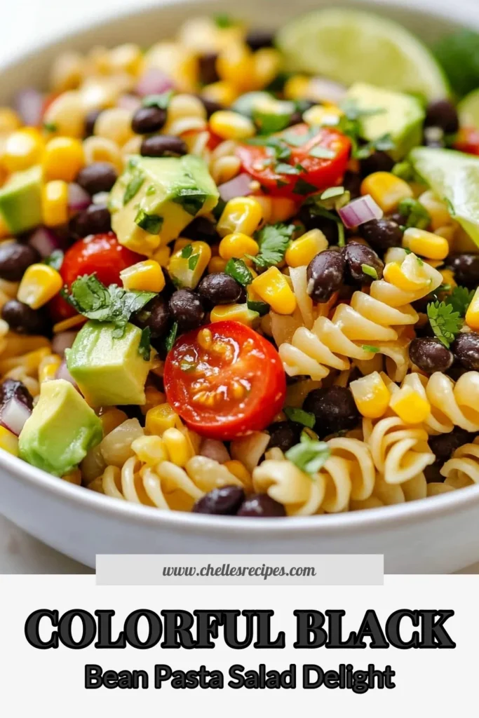 Looking for a refreshing dish? Try this black bean corn pasta salad, the perfect healthy pasta salad recipe for summer! Packed with protein from black beans, sweet corn, and fresh veggies, this easy vegan pasta salad is great for picnics or quick meals. Simple to make in just 30 minutes, this black bean salad recipe will be a crowd-pleaser. Save this recipe for your next gathering! #PastaSalad #VeganRecipes #HealthyEating #SummerSalad