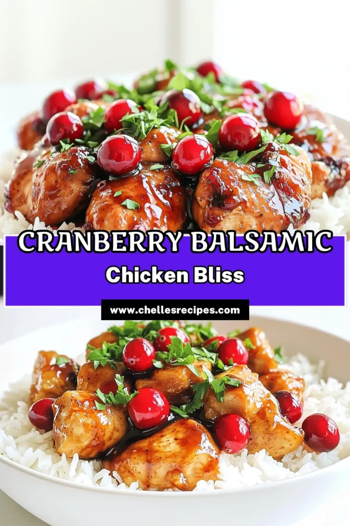 Indulge in a delicious meal with this Slow Cooker Cranberry Balsamic Chicken recipe! This easy dish combines tender chicken breasts with sweet cranberries and a tangy balsamic sauce for a flavor-packed dinner. Perfect for busy weeknights, it’s ready with minimal effort. Click through to discover how to make this mouthwatering dish and elevate your mealtime! #SlowCookerRecipes #ChickenDinner #HealthyEating #EasyRecipes