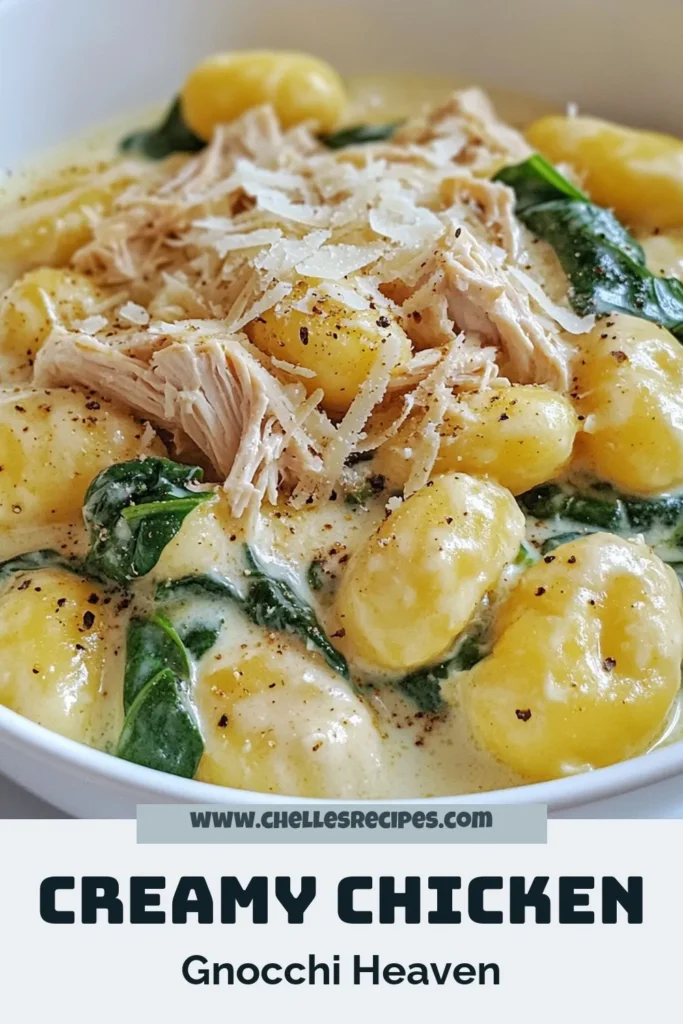Warm up with this creamy chicken gnocchi recipe, inspired by Olive Garden! This easy chicken gnocchi dinner combines tender chicken, pillowy gnocchi, and fresh spinach in a rich homemade gnocchi soup that's perfect for a cozy night in. Enjoy a delicious one-pot chicken gnocchi meal that's ready in just 30 minutes. Save this recipe for your next family dinner! #ChickenGnocchiSoup #EasyDinner #ComfortFood #HomemadeSoup