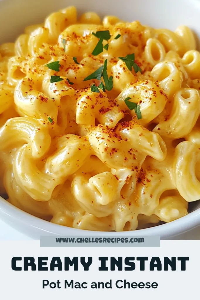 Dive into the ultimate comfort food with this Instant Pot mac and cheese recipe! Enjoy a creamy macaroni and cheese that’s quick and easy to whip up, perfect for busy weeknights. In just 20 minutes, you’ll have a cheesy mac and cheese to satisfy your cravings. This easy Instant Pot recipe is packed with flavor and made with sharp cheddar and cream cheese for that perfect creamy goodness. Save this recipe for your next family dinner! #InstantPotRecipes #MacAndCheese #EasyRecipes #CheesyGoodness