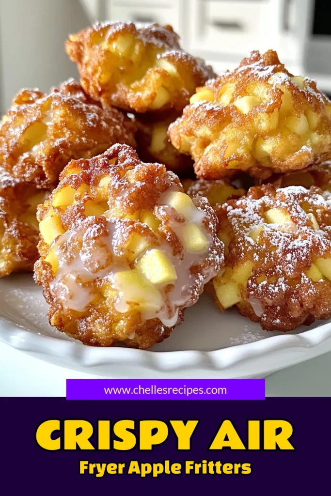 Enjoy a delightful twist on a classic treat with these Air Fryer Apple Fritters! Made with fresh apples and a hint of cinnamon, these delicious bites are perfectly crispy and glazed to perfection. In just 25 minutes, you can whip up a batch of 12 scrumptious fritters that are sure to impress. Click through to explore the full recipe and enjoy this easy, guilt-free dessert today! #AirFryerRecipes #AppleFritters #HealthyDessert #EasyRecipes