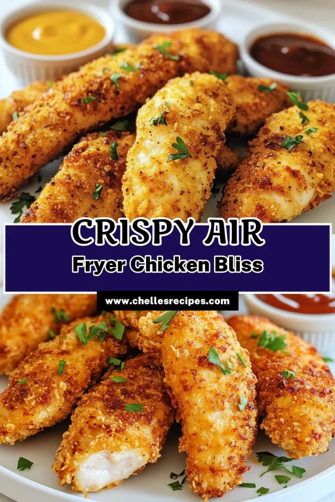 Discover the ultimate Easy Chicken Tender Recipe with these Crispy Air Fryer Chicken Tenders! Perfectly marinated in buttermilk and coated with crunchy panko breadcrumbs, these Air Fryer Chicken Tenders deliver unbeatable flavor in just 50 minutes. Enjoy a healthier, mess-free version of classic Buttermilk Chicken Tenders that kids and adults will love. Click to save this delicious recipe and try it today! #ChickenTenders #AirFryerRecipes #CrispyChicken #EasyDinner