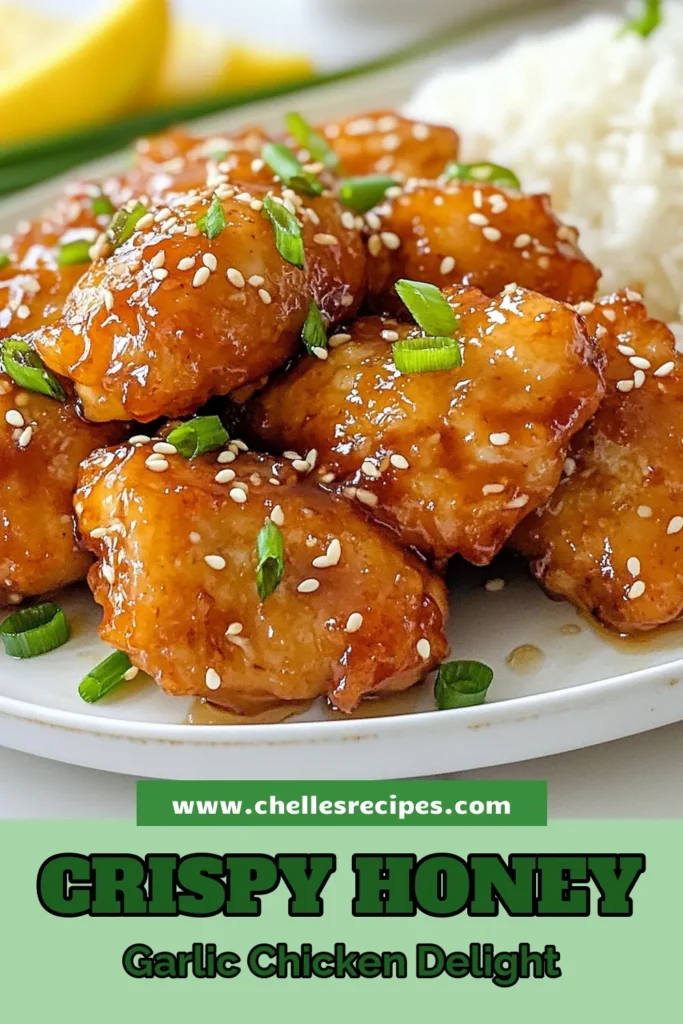 Discover the irresistible flavors of Crispy Honey Garlic Chicken with this easy Chinese chicken recipe! Featuring tender chicken thighs coated in a light batter and tossed in a rich honey garlic sauce, this dish is perfect for family dinners or special occasions. Try this easy chicken thighs recipe for a delicious fried chicken with honey sauce that everyone will love. Save this recipe for a tasty meal tonight! #HoneyGarlicChicken #ChineseChickenRecipe #EasyDinnerIdeas #CrispyFriedChicken
