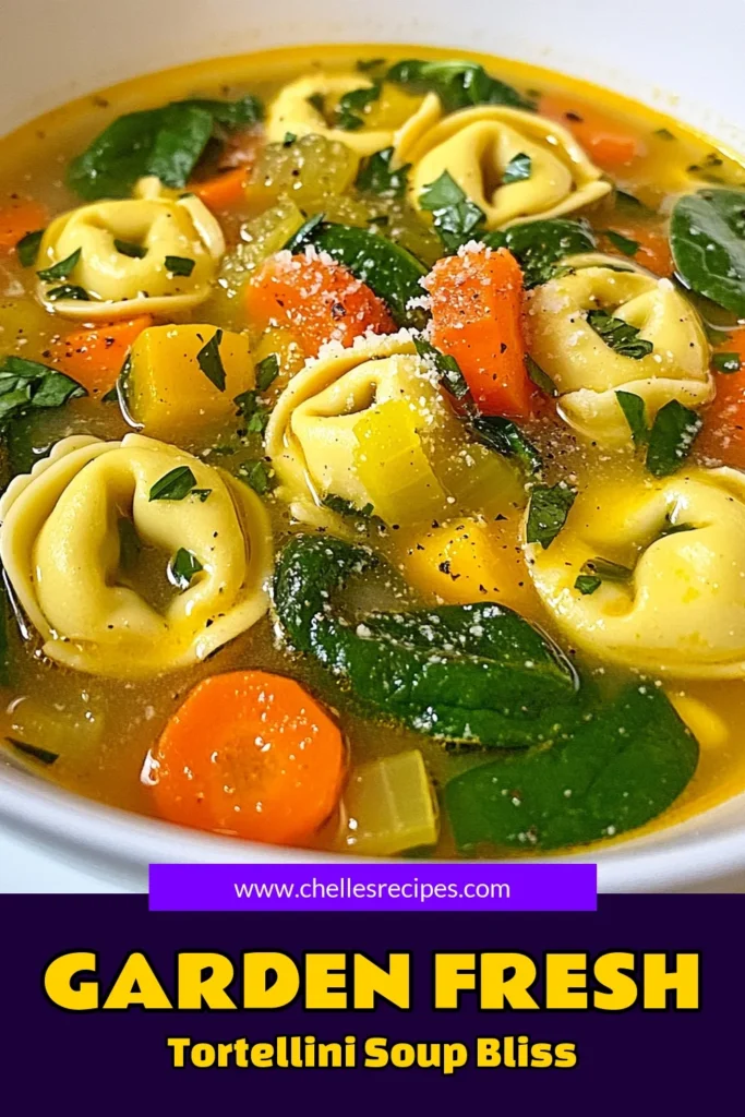 Looking for a delicious and healthy meal? Try this easy Tortellini Vegetable Soup! This quick tortellini soup recipe combines flavorful cheese tortellini, fresh garden veggies, and a savory broth, making it perfect for a cozy dinner. Ideal for busy weeknights, this vegetable tortellini soup is an excellent addition to your easy soup recipes collection. Save this recipe now and enjoy a bowl of goodness! #TortelliniSoup #VegetableSoup #SoupRecipe #HealthyEating