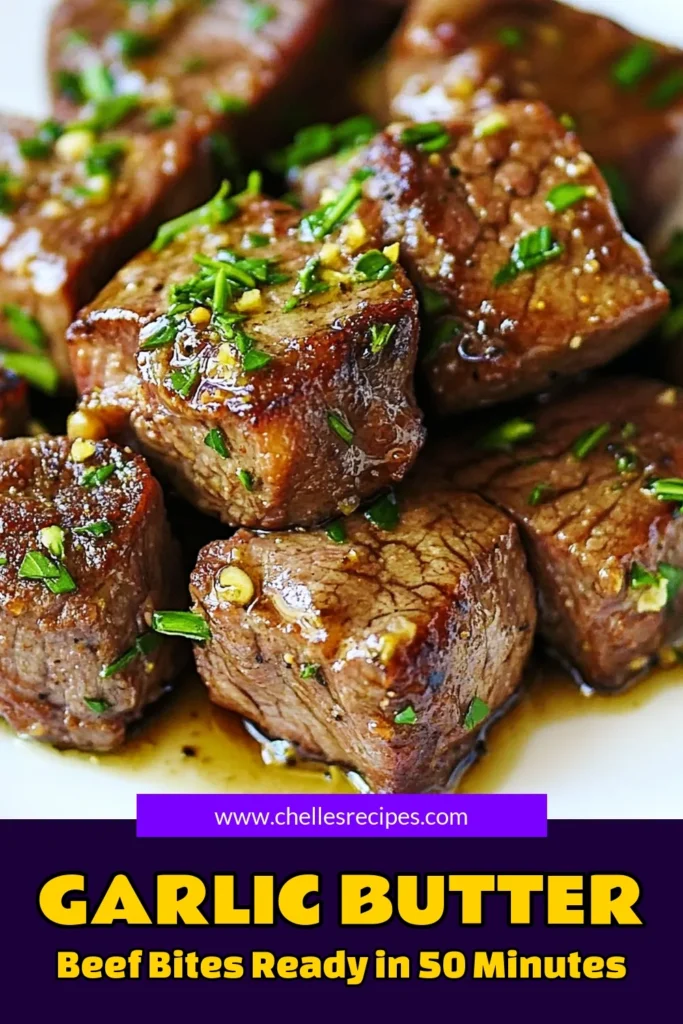 Discover the ultimate high protein snack with these Protein Packed Garlic Butter Beef Bites. This easy beef bites recipe combines tender beef sirloin with rich garlic butter for a tantalizing garlic butter steak bites dish that’s perfect for any occasion. Marinate, sear, and coat these flavorful beef bites for an unforgettable treat. Click to see how simple it is and save this recipe for your next meal night! #ProteinPackedBeefBites #GarlicButterBeefRecipe #HighProteinSnack #EasyBeefBitesRecipe