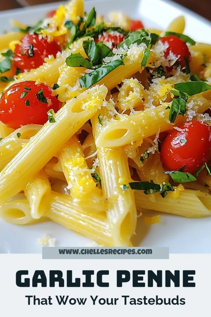 Elevate your dinner with this easy garlic penne recipe! This restaurant-style pasta features perfectly cooked penne pasta with tomatoes, infused with fragrant garlic and a hint of spice. Tossed with fresh basil and topped with rich Parmesan, this Parmesan garlic penne is sure to impress. Ready in just 25 minutes, it’s perfect for a quick weeknight meal. Save this delicious garlic penne recipe for your next cooking adventure! #GarlicPasta #PennePasta #EasyDinner #PastaRecipes