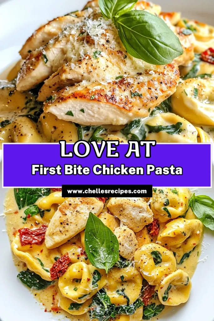 Indulge in the deliciousness of this Marry Me Chicken Tortellini! This creamy chicken tortellini recipe features juicy chicken, sun-dried tomatoes, and fresh spinach for a delightful Italian chicken pasta dish that's perfect for any night. With its easy chicken tortellini prep, it’s sure to impress and satisfy! Ready to create a meal that will have everyone asking for seconds? Try this recipe today! #MarryMeChickenTortellini #CreamyChicken #PastaRecipe #EasyDinner