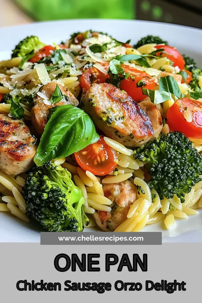 Looking for a quick and healthy dinner? Try this delicious chicken sausage orzo recipe that features vibrant broccoli and juicy cherry tomatoes! This broccoli orzo dish is perfect for busy weeknights and packed with flavor. Enjoy a satisfying easy chicken sausage dinner that’s a wholesome Italian sausage and broccoli pasta meal all in one! Save this recipe for your next family dinner! #ChickenSausageOrzo #HealthyDinner #PastaRecipes #ItalianCuisine