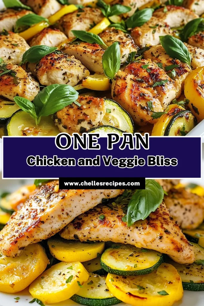 Discover a delicious way to enjoy a healthy chicken dinner with this savory chicken recipe! This one-pan chicken and vegetables dish features juicy chicken with zucchini and squash, making it perfect for easy weeknight meals. Ready in just 30 minutes, it’s a nutritious choice that the whole family will love. Try this easy recipe and elevate your weeknight dinners! Save now for later! #SavoryChickenRecipe #HealthyDinner #OnePanMeals #EasyWeeknightMeals