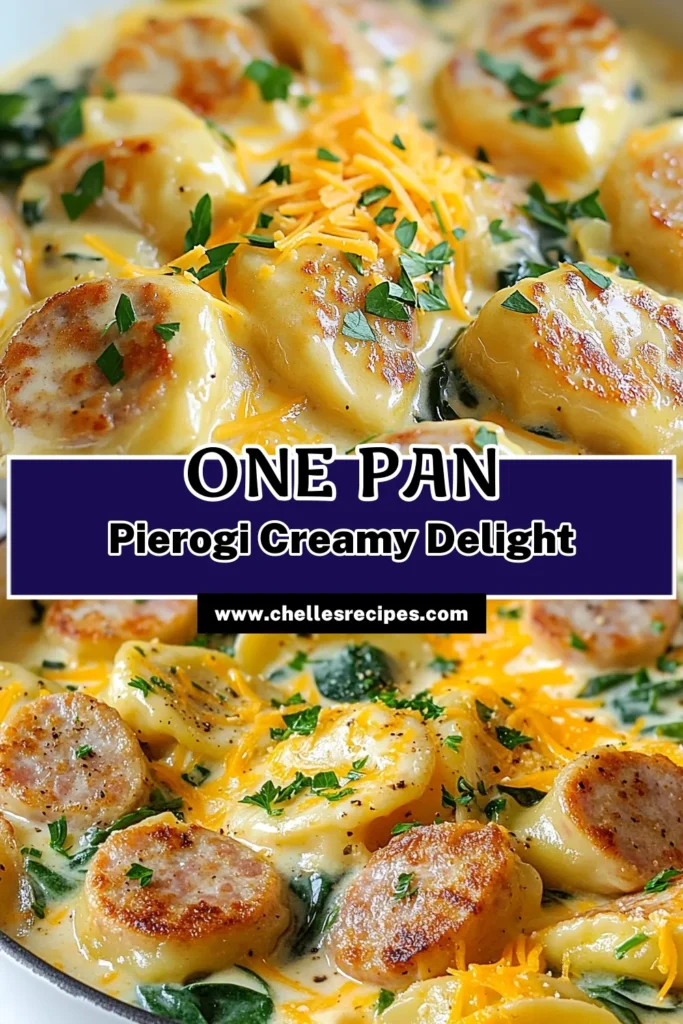 Discover the ultimate one-pan pierogi recipe with our creamy pierogi dish featuring turkey sausage and fresh spinach! This easy pierogi skillet combines frozen potato and cheese pierogi, turkey sausage, and a rich cream sauce for a meal that's hearty and satisfying. Perfect for weeknight dinners, this turkey sausage pierogi is sure to impress everyone at the table. Try it today and savor every bite! Save this recipe for later! #OnePanRecipes #Pierogi #EasyDinners #TurkeySausage