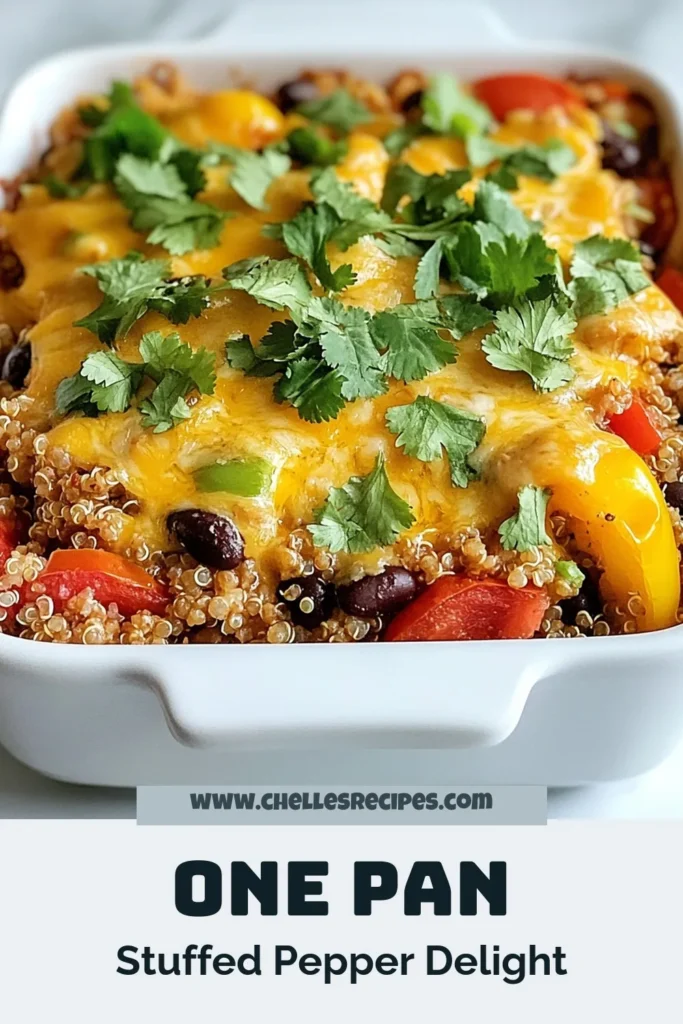 Looking for an easy and flavorful dinner? Try this stuffed pepper casserole featuring quinoa stuffed peppers and ground turkey for a healthy twist. This easy stuffed pepper recipe combines the flavors of baked stuffed peppers in a hearty casserole that the whole family will love. Perfect for meal prep or weeknight dinners! Save this recipe for a delicious and satisfying meal. #StuffedPepperCasserole #EasyDinner #HealthyRecipes #QuinoaStuffedPeppers