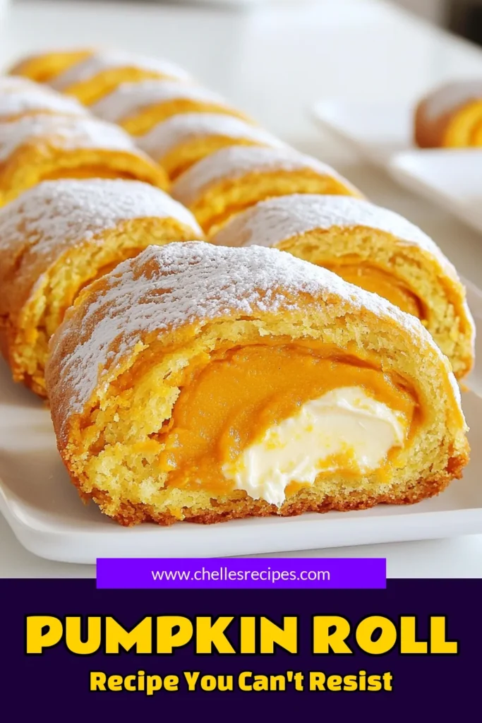 Indulge in the fall flavors with this irresistible Pumpkin Delight Roll! With a moist pumpkin cake filled with delicious cream cheese frosting, it's the perfect sweet treat for any occasion. Follow our simple step-by-step guide to create this festive dessert that will impress everyone at your table. Click through to explore the recipe and bring a taste of autumn to your kitchen today! #PumpkinDelight #FallBaking #DessertRecipes #PumpkinRoll