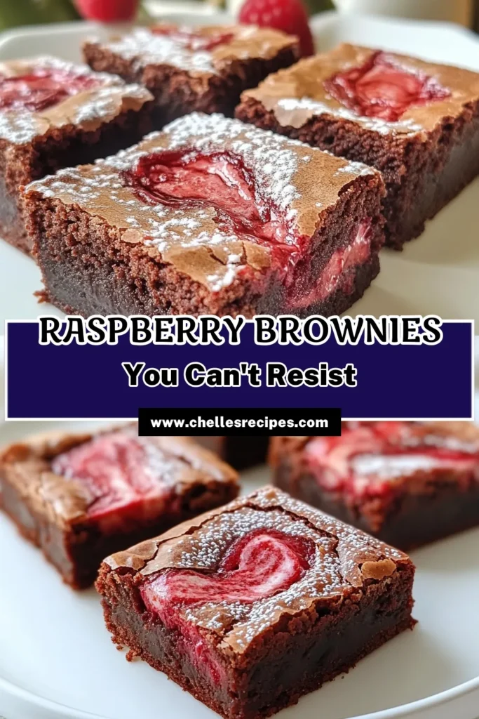 Indulge in the ultimate chocolate raspberry dessert with this easy raspberry brownie recipe! These moist brownies with raspberry sauce are sure to impress. Our raspberry brownies recipe features delightful swirls of raspberries that elevate classic swirl brownies with raspberries to new heights. Perfect for any occasion, these brownies are a must-try! Save this recipe for your next baking adventure! #RaspberryBrownies #ChocolateDessert #BrownieRecipe #BakingFun