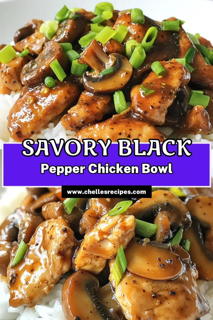 Discover the ultimate Black Pepper Chicken recipe featuring tender mushrooms in this quick chicken and mushroom dish! This easy black pepper chicken brings the flavors of an Asian garlic chicken recipe right to your kitchen. In just 30 minutes, you'll have a delicious mushroom chicken stir-fry perfect for any night. Try this delightful dish today and impress your family! Save this recipe for later! #BlackPepperChicken #MushroomStirFry #EasyChickenRecipe #AsianCuisine