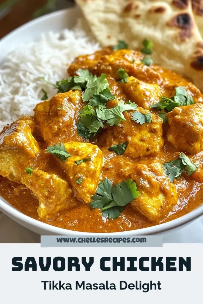 Discover the ultimate Chicken Tikka Masala recipe that brings authentic flavors right to your kitchen! This easy Chicken Tikka Masala is made with marinated chicken thighs, creamy coconut milk, and a blend of aromatic spices. Perfect for family dinners or gatherings, this homemade Chicken Tikka Masala will impress everyone. Don’t miss out—save this creamy Chicken Tikka Masala recipe for your next meal! #ChickenTikkaMasala #EasyRecipe #Homemade #AuthenticCooking