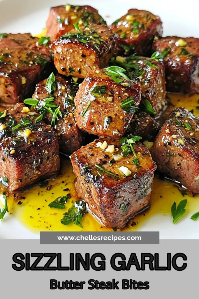 Indulge in these mouthwatering garlic butter steak bites that are perfect for any occasion! This quick steak bites recipe features tender sirloin steak tossed in a delicious garlic butter sauce that's easy to make. Serve these sautéed steak appetizers at your next gathering for a hit! Ready in just 20 minutes, they'll impress your guests and satisfy your cravings. Save this easy garlic butter recipe for later! #GarlicButterSteakBites #SirloinSteakRecipe #QuickSteakBites #SautéedSteakAppetizers