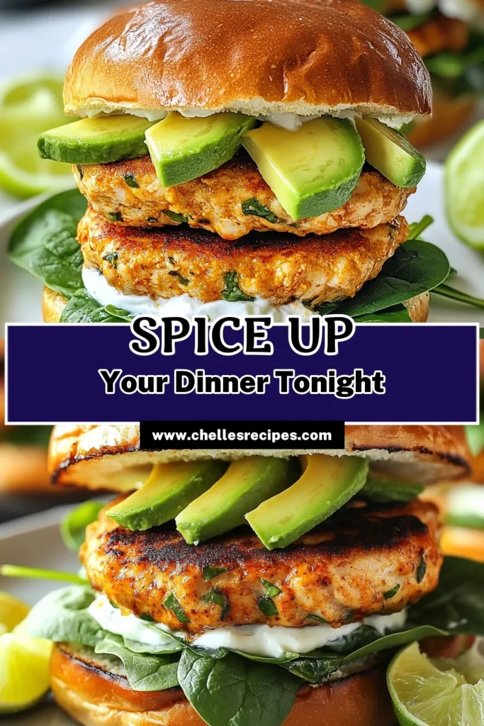 Discover the ultimate Chipotle chicken burger recipe that brings delicious flavor and health to your table. This healthy chicken burger features juicy ground chicken spiced with chipotle peppers, perfect for spice lovers. Serve it on whole wheat burger buns with fresh avocado and Greek yogurt for a nutritious meal. Try this spicy burger recipe today for a satisfying dinner the whole family will love! Save this recipe for later! #ChipotleChickenBurger #HealthyChickenBurger #SpicyBurgerRecipes #GroundChickenBurger