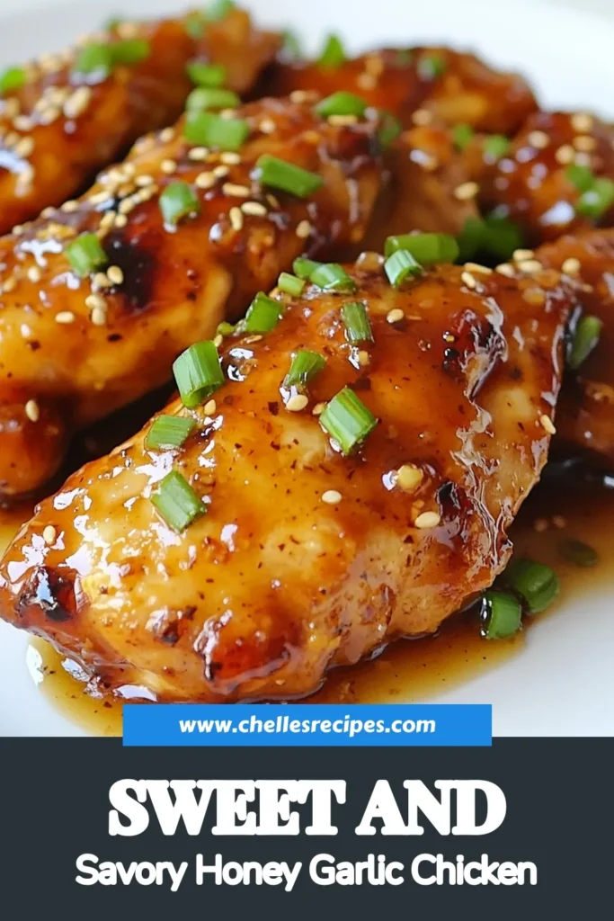 Discover this delicious Honey Garlic Chicken Recipe, perfect for an Easy Chicken Dinner that you'll love! Made with boneless skinless chicken breasts, this Healthy Chicken Breast Recipe features a Quick Honey Garlic Sauce that is sure to impress. With simple ingredients and easy preparation, it's ideal for busy weeknights. Try making this mouthwatering dish today and elevate your cooking! Save this pin for later! #HoneyGarlicChicken #EasyDinner #HealthyRecipes #ChickenDinner