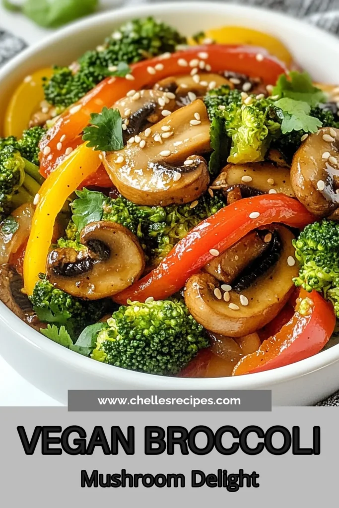 Enjoy a vibrant and delicious vegan broccoli mushroom stir fry that's not only easy to make but also gluten-free! This simple mushroom stir fry recipe is packed with healthy vegetables and bursting with flavor. Perfect for a quick weeknight dinner, this healthy vegetable stir fry will satisfy your cravings. Try this easy vegan stir fry today and share your creations! Save this recipe for later! #VeganBroccoliStirFry #MushroomStirFryRecipe #GlutenFreeStirFry #HealthyStirFry