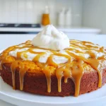To make your Pumpkin Caramel Butter Cake, gather these ingredients: - 1 cup unsalted butter, softened - 1 ½ cups brown sugar, packed - 1 cup granulated sugar - 4 large eggs - 1 cup canned pumpkin puree - 2 teaspoons vanilla extract - 3 cups all-purpose flour - 1 teaspoon baking powder - 1 teaspoon baking soda - ½ teaspoon salt - 1 teaspoon ground cinnamon - ½ teaspoon ground nutmeg - ¼ teaspoon ground ginger - 1 cup caramel sauce (store-bought or homemade) - Optional: Whipped cream for serving If you need to substitute, here are some ideas: - Use coconut oil for unsalted butter. - Replace brown sugar with coconut sugar. - For eggs, use flaxseed meal mixed with water. - Use gluten-free flour in place of all-purpose flour. These swaps can help you fit your dietary needs without losing flavor. This cake serves about 12 people. Each serving has roughly: - Calories: 320 - Fat: 15g - Carbohydrates: 51g - Protein: 4g - Fiber: 1g These values can change based on your ingredient choices. Be sure to check labels for the most accurate numbers. 1. Start by preheating your oven to 350°F (175°C). This helps the cake cook evenly. 2. Grease and flour a 9x13 inch baking dish. You can also use parchment paper. This makes it easy to take the cake out later. 3. In a large bowl, cream together 1 cup of softened butter, 1 ½ cups of brown sugar, and 1 cup of granulated sugar. Mix until light and fluffy, about 3-4 minutes. 4. Add 4 large eggs one at a time. Make sure to mix well after each egg. 5. Next, add 1 cup of canned pumpkin puree and 2 teaspoons of vanilla extract. Mix until everything is combined. 6. In another bowl, whisk together 3 cups of all-purpose flour, 1 teaspoon of baking powder, 1 teaspoon of baking soda, ½ teaspoon of salt, 1 teaspoon of ground cinnamon, ½ teaspoon of ground nutmeg, and ¼ teaspoon of ground ginger. 7. Gradually add the dry mix to the wet mix. Stir gently until just combined. Be careful not to overmix. 1. Pour half of the batter into your prepared baking dish. Spread it evenly across the bottom. 2. Drizzle half of the 1 cup of caramel sauce over the batter. 3. Pour the remaining batter on top. Use a knife to swirl in the remaining caramel for a marbled look. 4. Place the dish in the preheated oven. Bake for 35-45 minutes. Check with a toothpick; it should come out clean when done. 1. Once baked, allow the cake to cool in the pan for at least 10 minutes. 2. For extra sweetness, drizzle more caramel sauce on top. 3. Serve the cake warm or at room temperature. A dollop of whipped cream on top makes it even better. Enjoy! To get the best texture for your cake, use room temperature butter and eggs. This helps them mix well and makes the cake light and fluffy. When you cream the butter and sugars, mix until it is light and airy. This usually takes about three to four minutes. Mix the dry ingredients separately before adding them to the wet mix. This helps to avoid lumps. Be careful not to overmix once you add the flour. Stop mixing as soon as you see no dry flour. Here are some tools that can make your baking easier: - Mixing bowls: Use a large bowl for wet ingredients and a separate one for dry. - Electric mixer: This speeds up creaming butter and sugar. - Rubber spatula: Great for scraping the bowl and mixing gently. - 9x13 inch baking dish: This is perfect for baking your cake. - Toothpick: Use it to check if the cake is done. Having the right tools will help you bake with ease. Here are mistakes to watch out for: - Not measuring ingredients: Use measuring cups and spoons for accuracy. - Skipping the butter softening step: Cold butter does not mix well and can lead to a dense cake. - Overmixing the batter: This can make the cake tough. Mix just until combined. - Not checking for doneness: Always test with a toothpick before removing the cake from the oven. Avoiding these mistakes will help you create a perfect pumpkin caramel butter cake every time! {{image_2}} You can make this cake gluten-free! Use a gluten-free flour blend instead of regular flour. Look for blends that have xanthan gum in them. This helps give the cake a nice texture. Follow the same mixing steps as in the recipe. Bake it just like the original. This option makes it friendly for those with gluten needs. To make this cake dairy-free, swap the unsalted butter for coconut oil or a dairy-free butter. Use a dairy-free milk, like almond or oat milk, instead of regular milk in any whipped cream you want to add. This keeps the cake moist and tasty without dairy. The flavor stays rich and delicious! Get creative with flavors! You can add chopped nuts like pecans or walnuts for a nice crunch. Chocolate chips make it even sweeter. Try adding dried fruit like cranberries for a pop of color and taste. For a spicier kick, mix in some cayenne pepper or extra ginger. These small changes can make each bite unique and fun! To store your leftover pumpkin caramel butter cake, first let it cool completely. Once cool, cover it tightly with plastic wrap or aluminum foil. You can also place it in an airtight container. This helps keep the cake moist and fresh. Stored this way, the cake can last for up to 4 days in the fridge. If you want to keep your cake longer, freezing is a great option. Cut the cake into slices for easy serving later. Wrap each slice in plastic wrap, then place them in a freezer bag. Squeeze out as much air as you can before sealing. This way, the cake stays fresh for up to 3 months. When you’re ready to enjoy, just thaw it in the fridge overnight. To bring back the warm, soft texture of your cake, gently reheat it. You can use the microwave for a quick fix. Heat a slice for about 15-20 seconds. If you prefer the oven, preheat it to 350°F (175°C). Place the slice on a baking sheet and warm it for about 10 minutes. Don’t forget to add a drizzle of caramel sauce or a dollop of whipped cream before serving! Yes, you can use fresh pumpkin. First, pick a sugar pumpkin. Cut it, cook it, and scoop out the flesh. Puree it until smooth. This gives a fresh taste. Just remember, fresh pumpkin can have more moisture. You may need to adjust the flour in the recipe. Start with half a cup less. Then, check the batter's thickness. You can use white sugar mixed with molasses. For every cup of brown sugar, use one cup of white sugar and one tablespoon of molasses. Mix them well. This gives a similar flavor and color. If you don’t have molasses, use regular white sugar. The taste will change slightly, but the cake will still be tasty. This cake can last up to five days when stored right. Keep it in an airtight container at room temperature. If you want it to last longer, you can freeze it. Wrap it well in plastic wrap and then foil. It can last for up to three months in the freezer. Just thaw it in the fridge before serving. This blog post covered the key ingredients, step-by-step baking instructions, and useful tips. I shared ways to modify the recipe for gluten-free and dairy-free diets. We also looked at how to store leftovers properly. In conclusion, you can create a delicious cake that suits your needs. Following these steps will help you bake with confidence. Enjoy your cake, and don’t forget to share your results!
