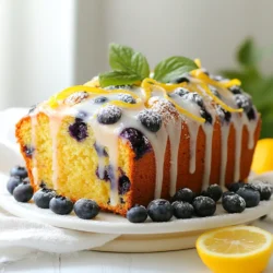 To make a Lemon Blueberry Yogurt Loaf, you need these ingredients: - 1 ½ cups all-purpose flour - 1 teaspoon baking powder - ½ teaspoon baking soda - ¼ teaspoon salt - ½ cup unsalted butter, softened - ¾ cup granulated sugar - 2 large eggs - 1 teaspoon vanilla extract - ½ cup plain Greek yogurt - Zest and juice of 1 lemon - 1 cup fresh blueberries (or frozen, if out of season) - 2 tablespoons almond flour (optional, for extra crunch) - Extra butter and flour for greasing the loaf pan Using fresh blueberries gives the best flavor and texture. If you use frozen, make sure they are still firm. You can try different sweeteners if you want. Honey or maple syrup works well. If you want a dairy-free option, use coconut yogurt. For vegans, replace eggs with flax eggs or applesauce. To bake this loaf, you will need: - Mixing bowls - A 9x5-inch loaf pan - Electric mixer - Measuring cups and spoons - Whisk Optional tools for better results include: - A zester for lemon zest - A cooling rack for even cooling Having the right tools makes the baking process easier and more fun. {{ingredient_image_1}} To start, preheat your oven to 350°F (175°C). This ensures even baking. Next, you need to prepare your loaf pan. Grease a 9x5-inch loaf pan with a bit of unsalted butter. Then, dust it with flour. Tap out any extra flour. This helps the loaf come out easily after baking. Now, let’s mix the dry ingredients. In a medium bowl, whisk together 1 ½ cups of all-purpose flour, 1 teaspoon of baking powder, ½ teaspoon of baking soda, and ¼ teaspoon of salt. Make sure these are well combined, then set the bowl aside. In another large mixing bowl, beat ½ cup of softened unsalted butter and ¾ cup of granulated sugar together with an electric mixer. Do this for about 3-4 minutes until the mixture is light and fluffy. Add in 2 large eggs, one at a time, mixing well after each. Then, mix in 1 teaspoon of vanilla extract, the zest, and juice of 1 lemon. Blend until everything is fully combined. Gradually add the dry mixture to the wet mixture. Alternate with ½ cup of plain Greek yogurt. Start and end with the flour mixture. Mix until just combined. Be careful not to overmix. Once your batter is ready, gently fold in 1 cup of fresh blueberries. If you want, toss the blueberries in a little flour first. This helps them stay suspended in the batter. Pour the batter into your prepared loaf pan. Smooth the top with a spatula. Optionally, sprinkle 2 tablespoons of almond flour on top for added texture. Now, bake your loaf in the preheated oven for 50-60 minutes. To check if it’s done, insert a toothpick into the center. If it comes out clean, your loaf is ready. If the top browns too quickly, cover it loosely with aluminum foil. After baking, remove the loaf from the oven. Let it cool in the pan for about 10 minutes. This helps it set better. Use a wire rack to cool it completely. When it’s cool, slice the loaf into thick pieces. Serve on a beautiful platter. For a fun touch, dust with powdered sugar or drizzle a simple lemon glaze on top. To make the glaze, mix powdered sugar with lemon juice until thin. Garnish each slice with a few fresh blueberries and a sprig of mint. This adds color and makes it look fancy. Enjoy! To make your loaf shine, avoid common baking mistakes. First, measure your flour correctly. Spoon it into the cup and level it off. Don’t scoop directly from the bag. This can lead to too much flour and a dry loaf. Next, use room temperature butter. This helps it mix well with the sugar, creating a light and fluffy batter. Cold butter can make your loaf dense. You can add extra zest with more lemon peel. This gives a brighter flavor. Try a pinch of cinnamon for warmth. When adding blueberries, toss them in a little flour first. This keeps them from sinking. I love using fresh blueberries, but frozen ones work too. Just adjust the baking time slightly. If your loaf sinks, it may be due to overmixing. Mix just until combined. For a dense loaf, check your oven temperature. An oven thermometer can help. If your loaf turns out dry, brush it with lemon syrup. Mix equal parts lemon juice and sugar. This adds moisture and flavor back. Pro Tips Fresh Blueberries: Use fresh blueberries for the best flavor and texture. If using frozen, ensure they are fully thawed and drained to avoid excess moisture in the batter. Room Temperature Ingredients: Make sure your butter and eggs are at room temperature for better incorporation. This helps the batter achieve a light and fluffy texture. Avoid Overmixing: Mix the batter just until combined. Overmixing can lead to a dense loaf, so be gentle when folding in the blueberries and combining the ingredients. Cooling Time: Allow the loaf to cool in the pan for about 10 minutes before transferring it to a wire rack. This helps maintain its shape and prevents it from breaking apart. {{image_2}} You can change the fruits in this loaf to make it your own. Instead of blueberries, try using raspberries or strawberries. Both fruits add a nice color and taste. You can also mix berries for a fun twist. Adding flavors can also elevate your loaf. Consider using coconut extract or almond extract for a new taste. Just a few drops can transform the loaf into something special. Experimenting with flavors can be a fun way to create your perfect loaf. If you or someone you know is gluten-free, you can make this loaf without gluten. Use a gluten-free flour blend instead of all-purpose flour. Make sure it contains xanthan gum for the right texture. For a healthier option, you can cut back on sugar. Use a natural sweetener, like honey or maple syrup. You can also swap some sugar for unsweetened applesauce. These changes will keep the loaf moist and tasty. Seasonal changes bring new ideas for your loaf. In the fall, add pumpkin spice to the batter for a cozy flavor. Just mix in a teaspoon of pumpkin pie spice to make it festive. You can also adapt this loaf for different occasions. Serve it as a breakfast treat with coffee, or enjoy it as dessert with a scoop of ice cream. With a few changes, this loaf can fit any event you have in mind. Store your Lemon Blueberry Yogurt Loaf in an airtight container. This keeps it fresh and moist. You can use plastic wrap, a zip-top bag, or a glass container. The loaf stays good in the fridge for about five days. If you want it to last longer, consider freezing it. To enjoy your loaf warm, you can reheat it easily. The oven method works best. Preheat the oven to 350°F (175°C), then wrap the loaf in foil. Heat for about 10-15 minutes. This keeps the loaf soft. If you use a microwave, slice it first. Heat each slice for about 20-30 seconds. Be careful not to overheat, or it might get tough. To freeze your loaf, first let it cool completely. Wrap it tightly in plastic wrap. Then, place it in a zip-top bag or a freezer-safe container. This helps prevent freezer burn. The loaf can stay frozen for up to three months. When you're ready to enjoy it, thaw it overnight in the fridge. For a fresh taste, reheat it in the oven or microwave as mentioned earlier. How long does Lemon Blueberry Yogurt Loaf last? The loaf stays fresh for about 3 to 4 days at room temperature. You can store it in an airtight container. If you refrigerate it, it can last up to a week. For longer storage, freeze slices wrapped tightly in plastic wrap. Can I use other types of yogurt in this recipe? Yes, you can use regular yogurt or dairy-free yogurt. Each type gives a slightly different taste and texture. Greek yogurt adds creaminess and thickness, while regular yogurt keeps it lighter. What can I serve with Lemon Blueberry Yogurt Loaf? You can enjoy it plain or with a spread like cream cheese or lemon butter. A cup of tea or coffee pairs well too. For brunch, serve it with fresh fruit or a light salad. Why is my loaf dense? Your loaf may be dense if you overmix the batter. Mixing too much adds too much air, which can make it heavy. Ensure you fold in the blueberries gently. Check that your baking powder is fresh too. Can I make this loaf in mini loaf pans? Absolutely! Mini loaf pans work well. Adjust the baking time to around 25-30 minutes. Check for doneness using a toothpick. What is the effect of using Greek yogurt vs. regular yogurt? Greek yogurt makes the loaf richer and adds protein. It also gives a thicker texture. Regular yogurt makes the loaf lighter and fluffier. Do I need to wash the blueberries before adding them? Yes, washing blueberries removes dirt and pesticides. Pat them dry with a paper towel before adding them to the batter. This helps keep the loaf from turning blue. You learned how to bake a delicious Lemon Blueberry Yogurt Loaf with simple steps. We covered key ingredients, tools, and ways to modify the recipe for any diet. Plus, you now know how to store leftovers and reheat them right. Remember, baking is all about having fun and being creative. With this recipe, you can impress friends and family at any gathering. Enjoy your time in the kitchen and share this treat with those you love!