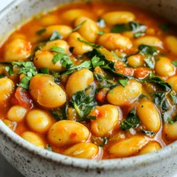 - 2 cups butter beans (canned or cooked) - 1 tablespoon olive oil - 4 garlic cloves, minced - 1 small onion, finely chopped - 1 red bell pepper, diced - 1 teaspoon smoked paprika - 1 teaspoon cumin - 1 teaspoon dried oregano - 1 can diced tomatoes (14 oz) - 1 cup vegetable broth - 2 cups spinach - Salt and pepper to taste - Fresh parsley, for garnish This recipe for Marry Me Butter Beans is simple yet full of flavor. Each ingredient plays a key role. Butter beans are creamy and hearty, making them the star. Olive oil adds richness, while garlic and onion provide depth. The red bell pepper brings sweetness and color to the dish. Spices like smoked paprika and cumin add warmth and earthiness. Dried oregano gives a hint of freshness. Diced tomatoes and vegetable broth create a savory base. Spinach adds a bright green color and nutrients. Lastly, salt and pepper enhance all these flavors. Fresh parsley adds a pop of color and freshness at the end. When you gather these ingredients, you set the stage for a delicious meal. {{ingredient_image_1}} 1. Heat the olive oil in a large skillet over medium heat. 2. Add the finely chopped onion. Sauté it for about 3-4 minutes. You want it soft and clear. 3. Next, stir in the minced garlic and diced red bell pepper. Cook for another 2-3 minutes. The aroma will fill your kitchen! 4. Now, sprinkle in the smoked paprika, cumin, and oregano. Stir well. These spices add warmth and depth to the dish. 1. Pour in the can of diced tomatoes and the vegetable broth. Stir until everything is mixed. 2. Gently add the butter beans. Stir them in, coating them with the sauce. They should be well covered. 3. Bring this mix to a simmer. Cook for 10-15 minutes. This lets the flavors meld and the sauce thicken slightly. 1. Fold in the spinach. Cook for 2-3 minutes more until it wilts. 2. Season with salt and pepper to taste. Adjust as needed based on your preference. 3. For serving, use a rustic bowl. Top with fresh parsley. Pair with crusty bread or a fresh salad for a complete meal. To make Marry Me Butter Beans even better, adjust the seasoning. Start with a pinch of salt and pepper. Taste as you go. If you want more kick, add a bit more smoked paprika. You can also try adding a splash of lemon juice for brightness. Cooking time matters too. If you want a thick sauce, let it simmer longer. Keep an eye on it to avoid burning. For a thinner sauce, reduce the cooking time. This way, you get the texture you like best. To store leftovers, let them cool first. Place them in an airtight container. These butter beans can last in the fridge for up to three days. You can also freeze them for up to a month. Just make sure to label your container. When you're ready to eat, reheat on the stove. Add a splash of vegetable broth for moisture. Stir until heated through. This helps keep the flavor fresh and vibrant. Marry Me Butter Beans go great with crusty bread. The bread soaks up the sauce well. You can also serve them with a side salad for crunch. For drinks, consider a light white wine or sparkling water. These beverages balance the dish's rich flavors. Try serving with a squeeze of lemon for a refreshing twist. Pro Tips Use Fresh Ingredients: Whenever possible, opt for fresh garlic, onions, and bell peppers to enhance the flavor of your dish. Adjust the Spice Level: If you enjoy a bit of heat, consider adding a pinch of cayenne pepper or red pepper flakes to the mix. Let It Rest: Allow the dish to sit for a few minutes after cooking to let the flavors meld together before serving. Perfect Pairing: This dish pairs wonderfully with rice or quinoa for a heartier meal, or serve it with crusty bread to soak up the delicious sauce. {{image_2}} You can switch up the butter beans. Try using navy beans or cannellini beans. These beans have a similar creamy texture. You can also add chickpeas for a fun twist. They add a nice bite to the dish. For veggies, get creative! Add zucchini, carrots, or corn. These add color and flavor. You can even toss in some kale for extra nutrients. Just remember to adjust the cooking time for firmer veggies. To make this recipe vegan, skip any cheese. Use plant-based cheese if you like. You can also use coconut cream for a rich taste. This keeps your dish creamy without dairy. For gluten-free options, this recipe is already safe! Just double-check your vegetable broth. Some brands add gluten, so read the label. You want to enjoy this dish without worries. Want to add richness? Mix in some cream cheese or goat cheese. These will make the beans extra creamy. If you love cheese, try feta or Parmesan. Just sprinkle some on top before serving. Fresh herbs can lift the flavors. Add basil, cilantro, or thyme. Chop them finely and mix them in at the end. This will brighten up your dish and add a fresh taste. To keep your Marry Me Butter Beans fresh, store them in an airtight container. Refrigerate them within two hours after cooking. This helps keep harmful bacteria away. The beans will stay good for about three to four days in the fridge. If you want to enjoy the dish later, freezing is a great option. Pour the cooled butter beans into a freezer-safe container. Leave some space for expansion as they freeze. They can last for up to three months in the freezer. When ready to eat, just thaw them overnight in the fridge. Reheat on the stove or in the microwave until hot. For the best taste, eat your leftovers within three to four days. If you freeze the beans, use them within three months for best quality. Watch for signs of spoilage. If you see mold, a strange smell, or a change in color, it’s time to toss the dish. Always trust your senses! If it doesn’t smell or look right, it’s safer to throw it away. To make butter beans from scratch, you will need dried butter beans. Start by soaking them overnight. This helps soften the beans and reduces cooking time. After soaking, drain the beans and rinse them well. Then, boil them in fresh water for about 1 to 1.5 hours or until they are tender. Keep an eye on them. You may need to add more water if it cooks down too much. Once cooked, they are ready to use in any recipe, including Marry Me Butter Beans. Yes, you can use other beans in this recipe. Some great options include navy beans, pinto beans, or cannellini beans. Each type of bean has its own taste and texture. Navy beans are mild and creamy. Pinto beans have a slightly earthy flavor. Cannellini beans are larger and have a nutty taste. Feel free to experiment with these beans. Just adjust cooking times as needed to ensure they are tender. Butter beans are quite healthy! They are packed with fiber, protein, and vitamins. A serving can help keep you full and satisfied. They are low in fat and have no cholesterol. This makes them great for heart health. You can pair butter beans with whole grains or fresh veggies for a well-rounded meal. Enjoy them in salads, soups, or as a side dish. This recipe for butter beans is simple and full of flavor. You learned how to prepare the dish, mix in ingredients, and add special touches. I shared tips for perfecting the recipe, along with easy storage methods. Remember, you can customize it with different beans or spices. Keep exploring new flavors and don't hesitate to adjust to your taste. Enjoy your cooking!