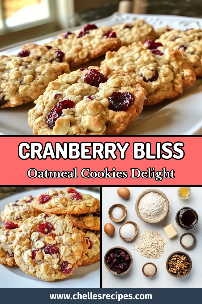 Indulge in the perfect holiday treat with our delicious cranberry oatmeal cookies! This oatmeal cookie recipe combines chewy oatmeal goodness with sweet dried cranberries and crunchy walnuts for a festive touch. Easy to make and perfect for gifting, these cranberry cookies with walnuts are a must-try this season. Save this recipe now and impress your loved ones with these delightful holiday cookie recipes! #CranberryOatmealCookies #OatmealCookieRecipe #HolidayBaking #ChewyOatmealCookies