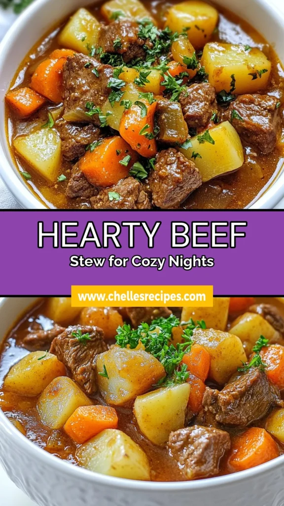 Warm up with this hearty old-fashioned beef stew recipe that brings comfort food to a new level. This cozy beef stew features tender beef, vibrant vegetables, and a savory broth that makes every bite unforgettable. Perfect for family dinners, this classic beef stew is easy to make at home and sure to please everyone. Try this homemade beef stew today, and savor the goodness! Save this recipe for later! #BeefStewRecipe #ComfortFood #HeartyBeefStew #ClassicRecipes