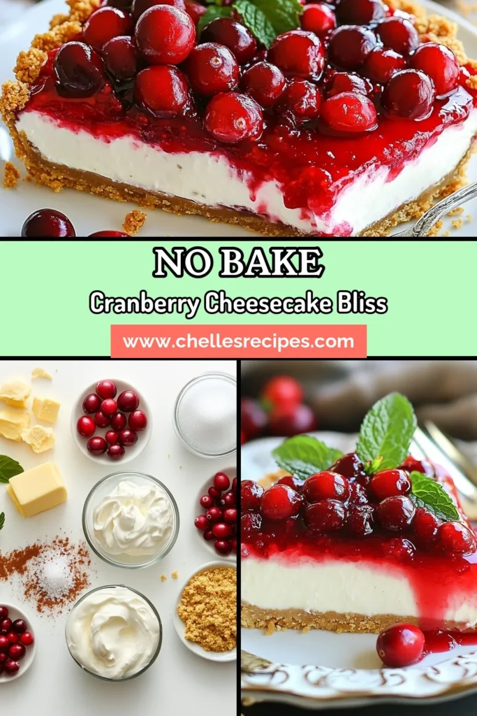 Indulge in this delightful no-bake cranberry cheesecake pie, the perfect easy cheesecake dessert for any occasion! This cranberry cheesecake pie recipe combines a creamy filling with a vibrant cranberry topping, making it a standout in your cranberry dessert ideas. Explore our delicious no-bake pie recipes and treat yourself to a slice of bliss. Save this recipe for a festive, no-fuss treat! #NoBakeCheesecake #CranberryDessert #EasyPieRecipe #DessertIdeas
