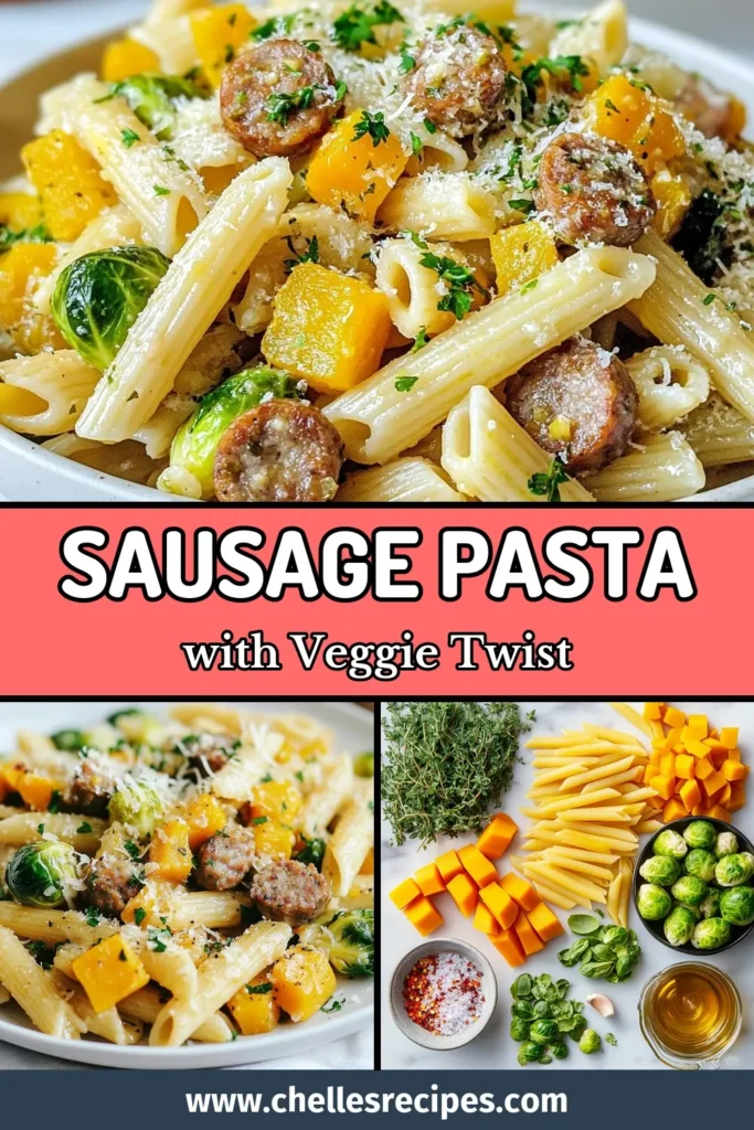 Discover a delicious Sausage Pasta Recipe featuring Brussels Sprouts and Butternut Squash, perfect for a healthy pasta dinner! This easy Italian sausage dish is loaded with flavor and nutrients, offering a comforting meal that cooks in just 30 minutes. Enhance your weeknight meals with this vibrant Brussels sprouts pasta that the whole family will love. Save this recipe now! #SausagePasta #HealthyDinner #BrusselsSproutsPasta #ButternutSquashDish