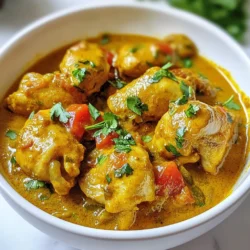 To make a great Indian chicken curry, you need fresh, quality ingredients. Here’s what you will need: - 500g chicken thighs, boneless, cut into bite-sized pieces - 2 tablespoons vegetable oil - 1 large onion, finely chopped - 4 garlic cloves, minced - 1-inch piece ginger, grated - 2 green chilies, slit (adjust based on heat preference) - 2 large tomatoes, pureed - 1 cup coconut milk - Salt to taste - Fresh coriander leaves, chopped (for garnish) These ingredients form the base of your curry. The chicken thighs will stay juicy and tender. The coconut milk adds creaminess to the dish. Spices give Indian chicken curry its rich flavor. Here are the spices you will use: - 1 teaspoon cumin seeds - 1 teaspoon coriander powder - 1 teaspoon turmeric powder - 1 teaspoon garam masala - ½ teaspoon red chili powder (optional for extra heat) Each spice brings its unique taste. Cumin seeds add earthiness, while garam masala provides warmth. Adjust the red chili powder based on your spice level. Using the right utensils makes cooking easier. Here’s what I recommend: - A large pan for cooking the curry - A chopping board for cutting the chicken and vegetables - A knife for chopping and mincing - A blender for pureeing the tomatoes These tools help you prepare and cook the curry efficiently. A large pan allows even cooking and easy stirring. {{ingredient_image_1}} Start by heating the vegetable oil in a large pan over medium heat. When the oil is hot, add the cumin seeds. Let them sizzle for about 30 seconds. This step releases a great flavor. Next, add the finely chopped onion. Sauté it until it turns golden brown, which takes about 7 to 10 minutes. After that, stir in the minced garlic, grated ginger, and slit green chilies. Cook this mixture for another 2 minutes. You will smell the wonderful aroma! Now pour in the pureed tomatoes. Cook this for 5 to 7 minutes. Stir occasionally until the oil starts to separate from the mixture. This shows that it is ready for the next step. Then, add the spices: coriander powder, turmeric powder, garam masala, and red chili powder if you want extra heat. Mix everything well and cook for another 2 minutes. This helps the spices release their full flavor. Now, it’s time to add the chicken. Place the bite-sized chicken pieces into the pan. Stir them in the spice mixture to coat well. Cook the chicken for about 5 minutes. You want it to brown on all sides. This step adds a rich flavor to the dish. Next, pour in the coconut milk and stir well. This gives your curry a creamy texture. Bring the mixture to a gentle simmer. Cover the pan and cook for 15 to 20 minutes. This allows the chicken to become tender and soak up all the spices. After the chicken is cooked through, season it with salt to taste. Let it simmer for an additional 5 minutes. This final step helps all the flavors meld together. When ready to serve, garnish the curry with the chopped coriander leaves. This adds a fresh touch to your dish. Serve it hot with rice or naan for a complete meal. Enjoy the rich and flavorful curry! To make your chicken curry shine, focus on the spices. Start by toasting cumin seeds in oil. This step brings out their deep flavor. Use fresh ingredients like garlic, ginger, and green chilies. These add a nice kick. When you add tomatoes, let them cook until the oil shows. This means the flavors are ready. Coconut milk adds creaminess and balances the heat. Don't rush; let all the flavors meld together. One big mistake is overcooking the chicken. Cook it just until it's tender. If you cook it too long, it can get dry. Another mistake is not tasting as you cook. Adjust salt and spices as you go. Remember, the spice levels can change during cooking. Lastly, don’t skip the garnish. Fresh coriander adds color and freshness. Serve your chicken curry with fluffy basmati rice or warm naan. Both soak up the sauce well. You can also add a side of cooling yogurt or raita. This helps balance the heat. For drinks, try a light mango lassi or coconut water. These pair nicely and refresh your palate. Enjoy your meal with friends and family for a true feast! Pro Tips Marinate the Chicken: For even more flavor, marinate the chicken thighs in yogurt and spices for a few hours or overnight before cooking. Adjust the Spice Level: You can control the heat by adjusting the number of green chilies and the amount of red chili powder used in the recipe. Use Fresh Spices: For the best flavor, use freshly ground spices whenever possible. This enhances the aroma and taste of the curry significantly. Serve with Accompaniments: Pair your curry with steamed basmati rice or naan bread, along with a side of raita or salad for a complete meal. {{image_2}} Indian chicken curry changes from region to region. In Punjab, the dish is creamy and rich. They often use butter and heavy cream. In South India, coconut milk shines. It adds a sweet, nutty flavor. In Bengal, they use mustard oil and spices like nigella. This gives the dish a unique taste. Each region has its own twist, making the curry special. If you want a vegetarian version, try using paneer or tofu. Both options soak up flavors well. You can also use chickpeas for a hearty texture. Just replace chicken with these ingredients and follow the same steps. The spices will still create a delicious meal. Don’t forget to adjust cooking times. Paneer cooks fast, while chickpeas need a bit longer. You can change the spice levels to fit your taste. Start by using fewer green chilies. You can always add more later. If you prefer a milder curry, skip the red chili powder. For heat lovers, add more green chilies or chili powder. You can also balance heat with extra coconut milk. This helps cool down the dish while keeping it creamy. Enjoy experimenting to find your perfect heat level! To store your chicken curry, let it cool first. Transfer it to an airtight container. This helps keep the flavors fresh. Place the container in the fridge. It will stay good for about 3 to 4 days. If you want to keep it longer, freezing is a better option. When you are ready to eat again, there are simple ways to reheat the curry. You can use the stove or microwave. If using the stove, heat it on low. Stir it often to prevent burning. If using the microwave, cover the bowl. Heat in short bursts of 1 to 2 minutes. Check the temperature to make sure it’s hot. Freezing chicken curry is easy. First, let it cool completely. Then, pour it into a freezer-safe container. Leave some space at the top for expansion. You can also use freezer bags. Squeeze out the air before sealing. It can last for up to 3 months in the freezer. When you want to eat it, thaw it in the fridge overnight. Then reheat as mentioned earlier. Enjoy your delicious meal again! The secret to authentic Indian flavors lies in the spices. Use fresh spices for the best taste. Cumin, coriander, turmeric, and garam masala create a rich base. Toasting spices in oil enhances their aroma and flavor. Fresh garlic and ginger add depth, while chili peppers provide heat. The balance of these ingredients makes the curry vibrant and aromatic. Don't rush the cooking; let the flavors develop over time. Yes, you can use chicken breast instead of thighs. However, chicken thighs are juicier and more flavorful. They stay tender when cooked longer. If you use breasts, cook them for less time. Cut them into small pieces to help them cook evenly. Remember, adjust cooking time to avoid dryness. Enjoy your curry with whichever part you choose! To make this dish less spicy, reduce the green chilies. You can also skip the red chili powder. Adding more coconut milk will balance the heat and add creaminess. Serve it with rice or bread to lessen the spice impact. Taste as you go; this way, you can adjust to your preference. To make your own authentic Indian chicken curry, start with the right ingredients and spices. Follow easy steps for cooking and finalizing your dish. Remember the tips to get the best flavor, avoid mistakes, and consider serving ideas. You can explore regional variations, use vegetarian options, and adjust the spice levels to suit your taste. Finally, store and reheat leftovers correctly for future meals. Cooking this dish can bring joy and flavor to your table, so enjoy every bite!