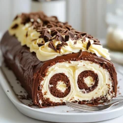 To make the Classic Yule Log Cake, you will need: - 4 large eggs - 1 cup granulated sugar - 1 teaspoon vanilla extract - 1/3 cup all-purpose flour - 1/3 cup unsweetened cocoa powder - 1/2 teaspoon baking powder - 1/4 teaspoon salt - 1 cup heavy whipping cream - 1/2 cup powdered sugar - 1 teaspoon vanilla extract (for the cream) - 1/4 cup dark chocolate shavings (for decoration) - 1 tablespoon cocoa powder (for dusting) - Mixing bowls: You’ll need at least two for mixing wet and dry ingredients. - Electric mixer: This makes beating eggs and cream much easier. - Jelly roll pan: A 15x10 inch pan is ideal for this cake. - Parchment paper: This helps the cake come out easily. - Clean kitchen towel: Use this to roll the cake. - Sifter: For flour and cocoa powder to avoid clumps. - Spatula: Great for spreading the cream and frosting. - Fork: To add texture to the frosting. - Eggs: You can use flax eggs or applesauce for a vegan option. - Granulated sugar: Coconut sugar or brown sugar works well too. - Heavy cream: Use coconut cream for a dairy-free alternative. - All-purpose flour: Use almond flour for a gluten-free version. - Unsweetened cocoa powder: Carob powder can be a good substitute. - Dark chocolate shavings: You can use chocolate chips or even nuts for a twist. These ingredients and tools will help you create a stunning Yule Log Cake. Enjoy the process, and don’t hesitate to get creative with your choices! {{ingredient_image_1}} Start by preheating your oven to 350°F (175°C). This step is key for a nice rise. Next, line a 15x10 inch jelly roll pan with parchment paper. To keep the cake from sticking, lightly grease the paper with some butter or cooking spray. In a large mixing bowl, beat 4 large eggs and 1 cup of granulated sugar. You want this mixture to become thick and pale, which takes about 5 minutes. Then, add in 1 teaspoon of vanilla extract and mix it in gently. In a separate bowl, sift together 1/3 cup of all-purpose flour, 1/3 cup of unsweetened cocoa powder, 1/2 teaspoon of baking powder, and 1/4 teaspoon of salt. Carefully fold this dry mix into the egg mixture. Make sure to keep it light and airy. Pour your batter into the prepared jelly roll pan. Spread it evenly to ensure uniform baking. Bake for 12-15 minutes. You know it’s done when the cake springs back when you touch it. While it bakes, prepare a clean kitchen towel by sprinkling it with powdered sugar. When the cake is ready, immediately invert it onto the towel. Peel off the parchment paper and roll it up from one short end to the other. Let it cool completely while rolled up. To make the filling, whip together 1 cup of heavy whipping cream, 1/2 cup of powdered sugar, and 1 teaspoon of vanilla extract in a mixing bowl. Whip until soft peaks form. Once the cake cools, carefully unroll it. Spread the whipped cream mixture evenly over the cake, then roll it back up into a log shape, but without the towel this time. Now it’s time to frost your Yule log. Use any leftover whipped cream or store-bought chocolate frosting to cover the outside of the rolled cake. To make it look like bark, use a fork to create texture on the frosting. Dust with cocoa powder and sprinkle dark chocolate shavings on top for a festive touch. Chill the cake in the fridge for at least one hour before slicing and serving. Enjoy your classic Yule log! Baking a Yule log can be tricky. Here are some common mistakes: - Overmixing the Batter: This makes the cake dense. Fold gently. - Not Dusting the Towel: Without powdered sugar, the cake will stick. - Rolling When Hot: Let the cake cool before rolling. It helps keep its shape. - Too Much Filling: Use just enough cream so it won’t spill out. Presentation matters! Here are some fun ideas to make your Yule log shine: - Bark Effect: Use a fork to make lines in the frosting. It looks like tree bark. - Cocoa Powder Dusting: Lightly sprinkle cocoa powder on top for a snowy effect. - Chocolate Shavings: Add dark chocolate shavings to bring a rich touch. - Fresh Berries or Mint: Garnish with berries or mint leaves for color and flavor. Whipped cream is key for the filling. Follow these steps for perfect results: - Chill the Bowl: Place your mixing bowl in the fridge for 15 minutes before whipping. - Use Heavy Cream: Heavy cream whips better than lighter creams. - Beat to Soft Peaks: Stop mixing when peaks just begin to form. This keeps it fluffy. - Add Sugar Gradually: Mix in the powdered sugar slowly for even sweetness. Pro Tips Use Fresh Eggs: For the best results, use fresh eggs at room temperature. They whip better and will give your cake a lighter texture. Don’t Overmix: When folding the dry ingredients into the egg mixture, be gentle. Overmixing can deflate the batter and lead to a dense cake. Chill Before Slicing: Allow the Yule Log Cake to chill in the refrigerator for at least an hour. This helps the layers to set and makes slicing easier. Experiment with Fillings: While whipped cream is traditional, feel free to experiment with other fillings like chocolate mousse or fruit preserves for a unique twist. {{image_2}} You can make your Yule log cake exciting by adding new flavors. Here are some ideas: - Coffee: Add a tablespoon of instant coffee to the batter. This gives a rich taste. - Mint: Mix in a few drops of peppermint extract. This makes a fresh twist. - Hazelnut: Use hazelnut spread in the filling. It adds a nutty flavor that many love. Switch up your filling for a new experience. Instead of the classic whipped cream, try these: - Fruit Compote: Spread a layer of mixed berry compote. It adds a fruity zing. - Other Creams: Use mascarpone cheese mixed with a bit of sugar. This offers a creamy texture. If you need gluten-free or vegan options, I have you covered. - Gluten-Free: Replace all-purpose flour with a gluten-free blend. Make sure it has xanthan gum for the right texture. - Vegan: Use flax eggs instead of real eggs. Mix one tablespoon of flaxseed meal with three tablespoons of water. Let it sit for five minutes to thicken. Use coconut cream in place of heavy cream for the filling. These variations keep your Yule log cake fun and tasty for everyone! To keep your Yule Log Cake fresh, wrap it well. Use plastic wrap or aluminum foil. This helps prevent it from drying out. Store it in a cool place or the fridge. Avoid placing it near strong-smelling foods, as it can absorb those smells. If you have left-over chocolate shavings, store them separately to keep them crisp. You can keep the Yule Log Cake in the fridge for up to five days. Make sure it is covered well. The flavors will remain fresh, and the cream will stay firm. If you notice any signs of spoilage, like an off smell or change in texture, it’s best to toss it out. If you want to store the cake longer, freezing is a good choice. Wrap the cake tightly in plastic wrap and then in aluminum foil. This prevents freezer burn. You can freeze it for up to three months. To thaw, place it in the fridge overnight. After thawing, let it sit at room temperature for a bit before serving. This will bring back its soft texture. The Yule Log Cake, or Buche de Noel, has roots in old French traditions. People used to burn a Yule log during winter solstice. This log symbolized warmth and light. Over time, bakers created a cake that looks like this log. The Yule Log Cake became a festive dessert for Christmas. Yes, you can make this cake ahead of time. Bake it one to two days before your event. Just make sure to store it in the fridge after decorating. Cover it well to keep it fresh. This way, you can enjoy more time with family and friends. To avoid cracks, roll the cake while it is warm. Use a clean towel with powdered sugar. This helps it not stick. Roll it loosely, and don’t force it. If it does crack, you can cover it with frosting later. You can serve the Yule Log Cake in many ways. Slice it into pieces and add a dollop of whipped cream. Garnish with fresh berries or mint leaves for color. A drizzle of chocolate sauce can add extra flavor. Serve with hot cocoa for a cozy treat! You learned about making a classic Yule Log Cake, from ingredients to decoration. I shared tips for common mistakes and offered sweet variations. Storing your cake properly keeps it fresh longer. Remember, practice makes perfect. With patience, you’ll create a stunning dessert that impresses everyone. Enjoy the process and the joy it brings. Happy baking!